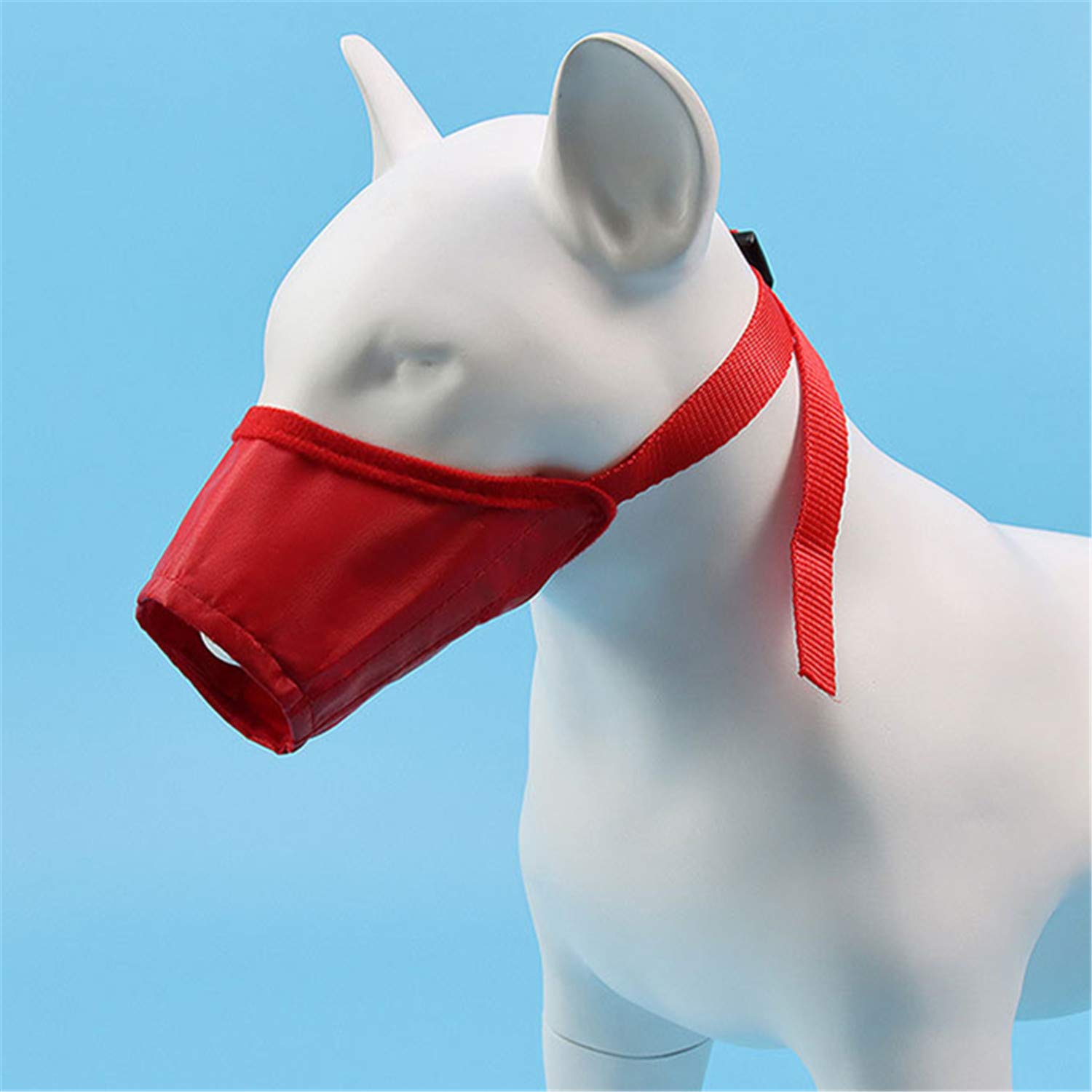 Jyhy Dog Muzzles Suit - 7Pcs Dog Muzzles Adjustable Quick Fit Pet Muzzle Prevent From Biting Barking And Chewing For Small Medium Large Dogs (Red #)