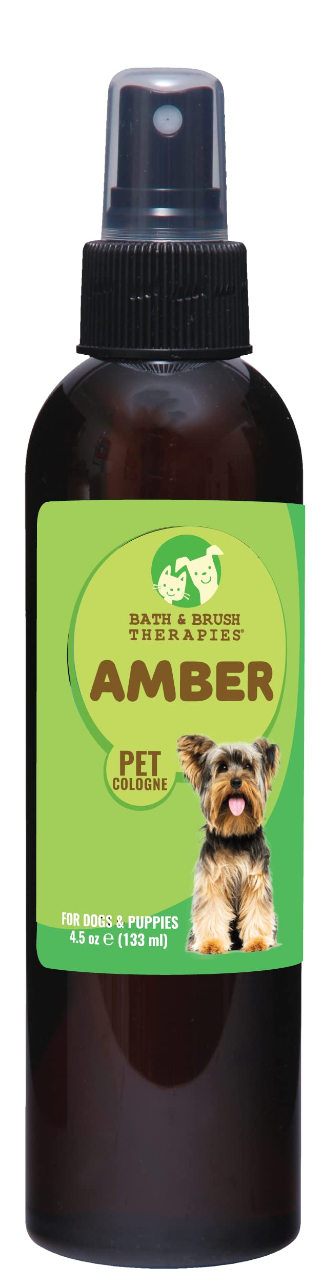 Showseason Bath & Brush Therapies Amber Pet Cologne 4.5 Oz. For Dogs | Long-Lasting Odor Eliminator | Cruelty-Free | Paraben-Fre