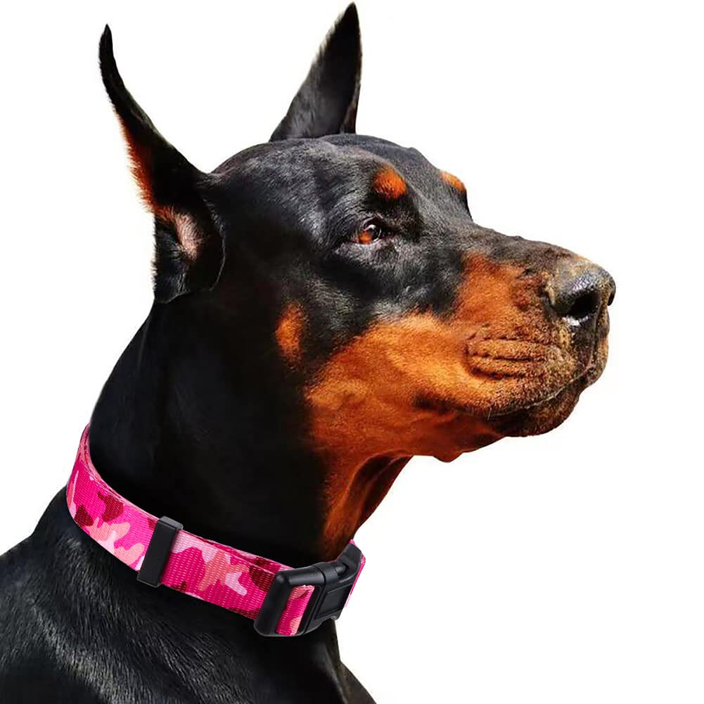 Rhea Rose Dog Collar Special Design Personalized Soft Collars Pink Camo Small