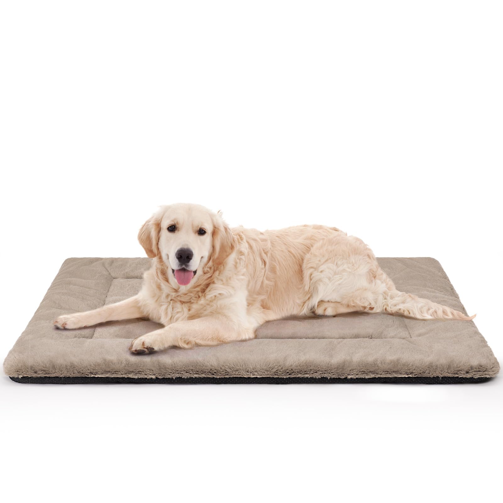 ZENGAOOU Dog Bed & Crate Mat, Washable & Anti-Slip, Ultra Soft, Suitable for Dogs Up to 90 lbs, 42'' x 28'', Brown