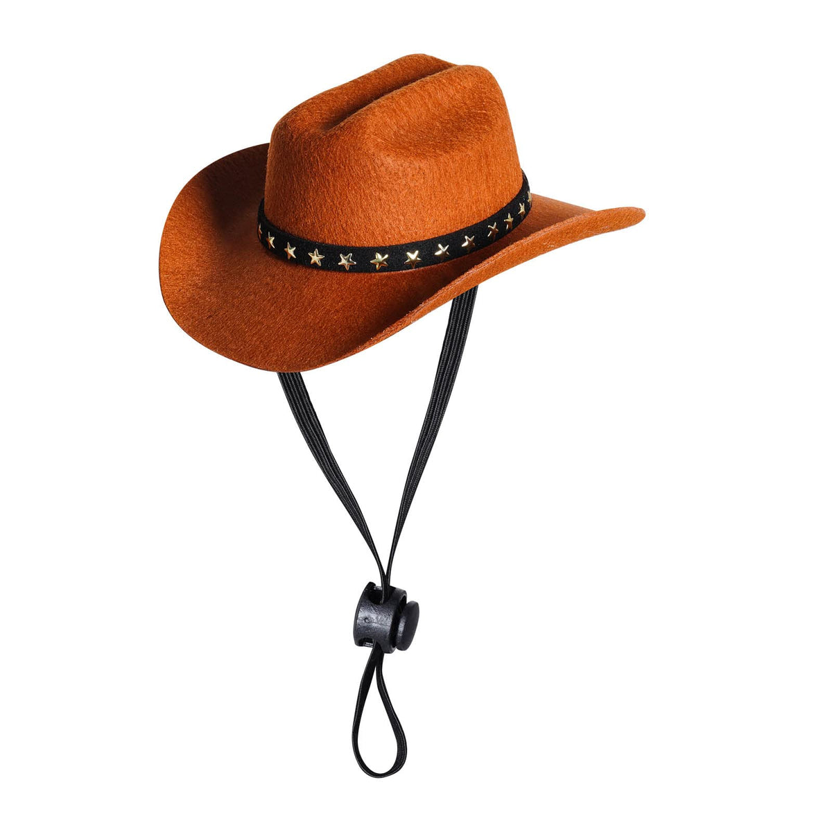 Choyaxo Pet Cowboy Costume Cosplay Cap Halloween Costumes For Dogs Cat Pet Party Decoration Mini Cowboy Hat (Brown, Medium)