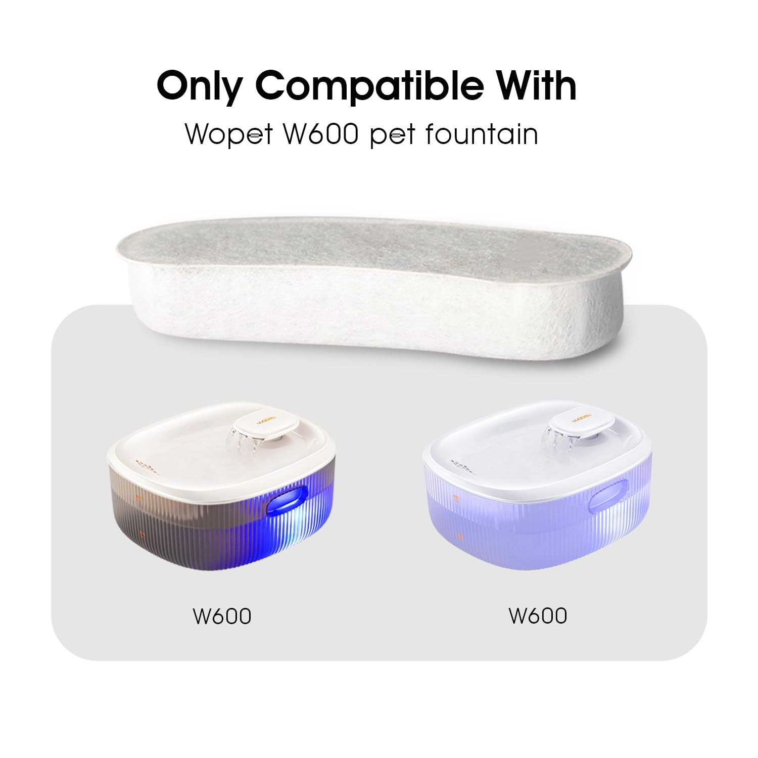 Dog Water Fountains By Wopet, 4 Pcs Pet Water Fountain Filters For W600 Dog Fountain, Large Dog Fountain Filter Replacement Cats