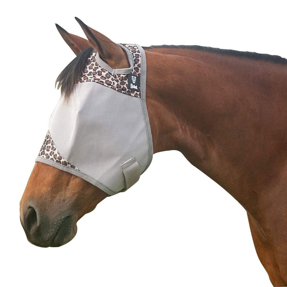 Cashel Crusader Designer Horse Fly Mask, Leopard, Arabian