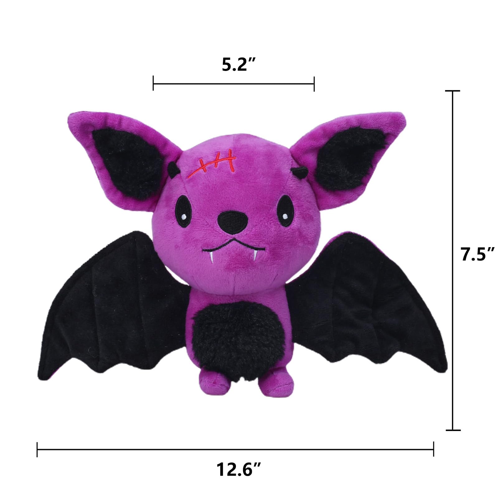 Blnboimrun Squeaky Dog Toys For Chewing, Interactive Plush Bat With Crinkle Paper, Durable Puppy Toys For Small Medium Large Dog