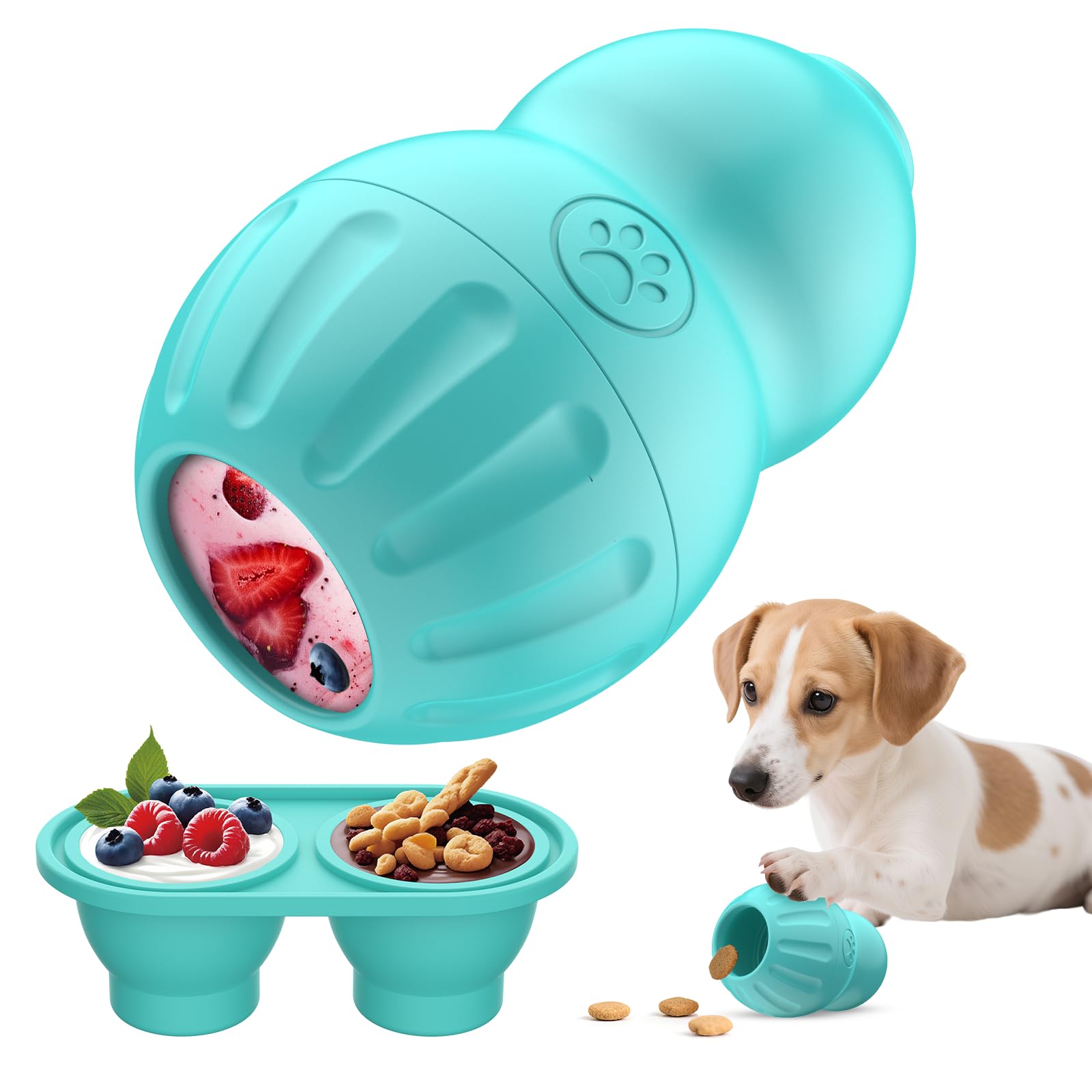 VIWIK Interactive Dog Toys to Keep Them Busy, Frozen Treat Dispensing Dog Puzzle Toy for Small Medium Breeds, Cognitive Dog Enri
