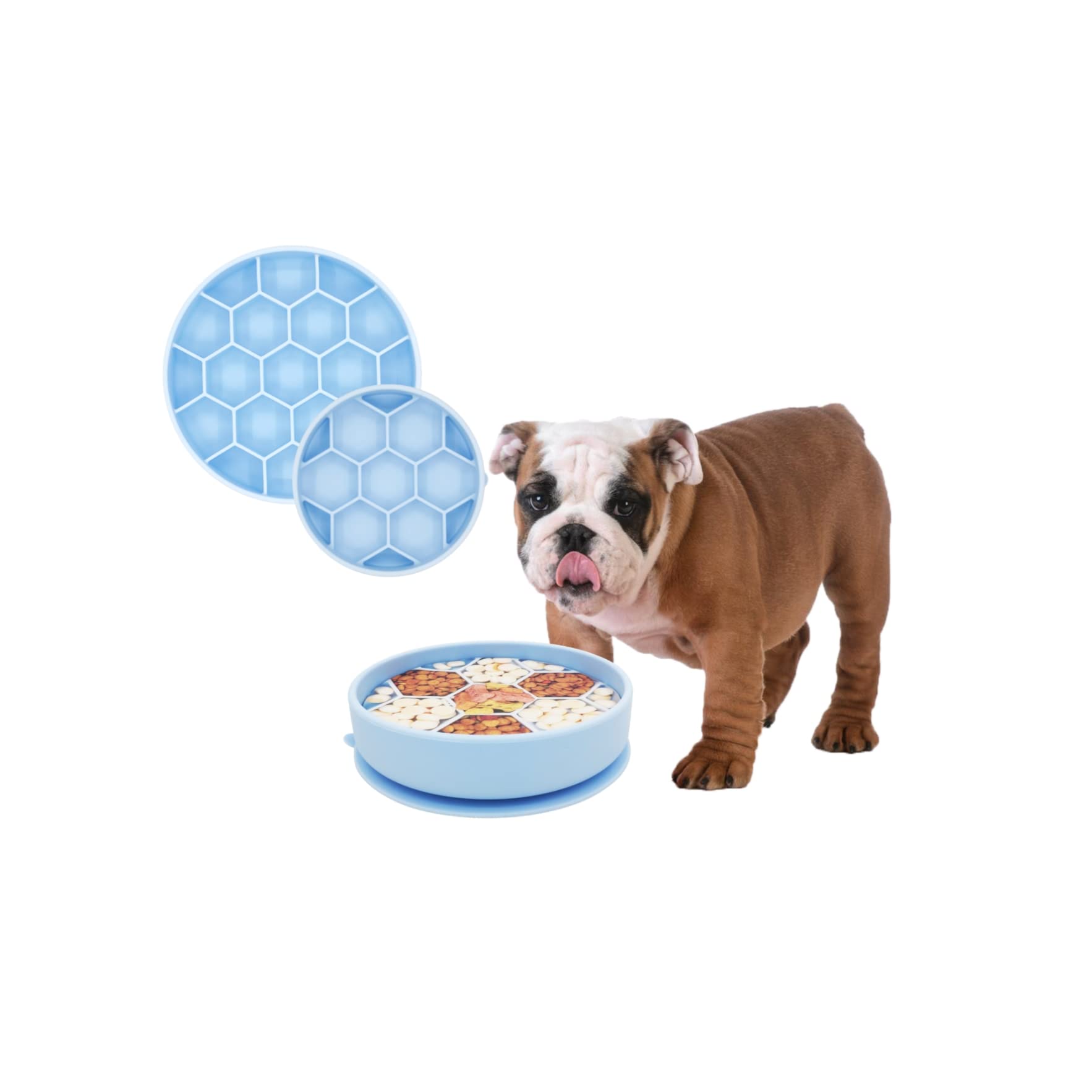 Mr. Peanut's Interactive Slow Feed Dog Bowl, Fun Healthy Bloat Stop Feeder (Small)