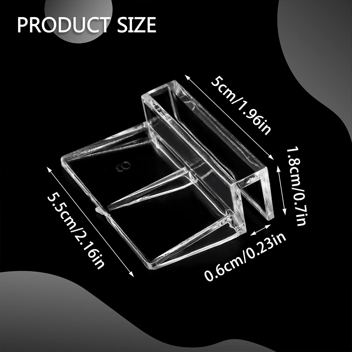 LEEFONE 16 PCS 6mm Acrylic Aquarium Cover Clip, Clear Fish Tank Glass Cover Clip Support Holder Universal Lid Clips for Rimless