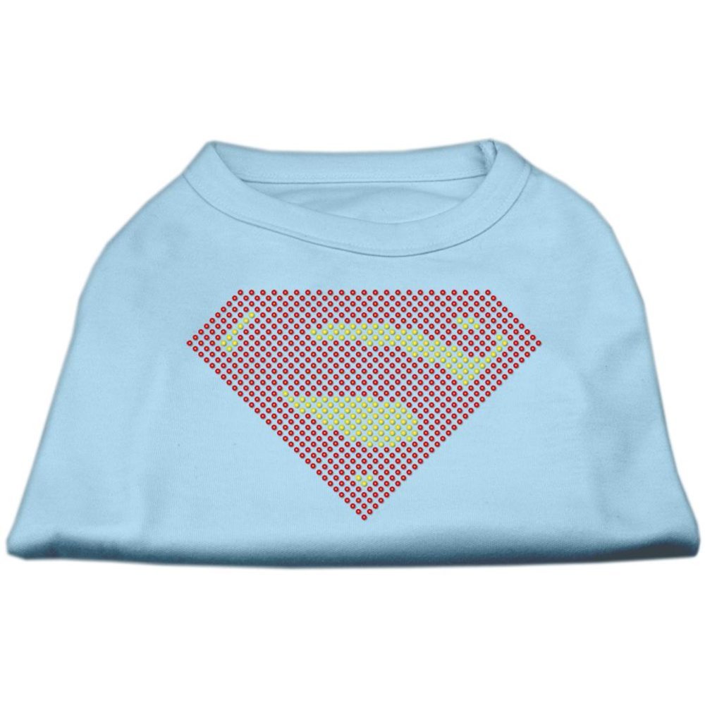 Mirage Pet Products Super Rhinestone Pet Shirt, Small, Baby Blue
