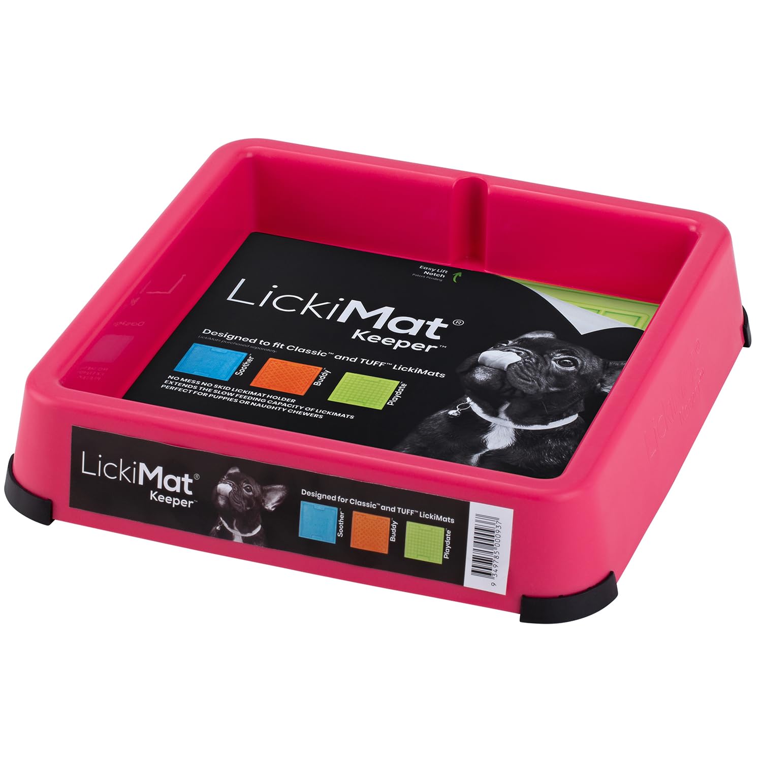 LICKIMAT Indoor Keeper Dog Feeding Station - Slow Feeder Lick Mat Keeper for Dogs Food, Treats, Yoghurt & Peanut Butter - Extend