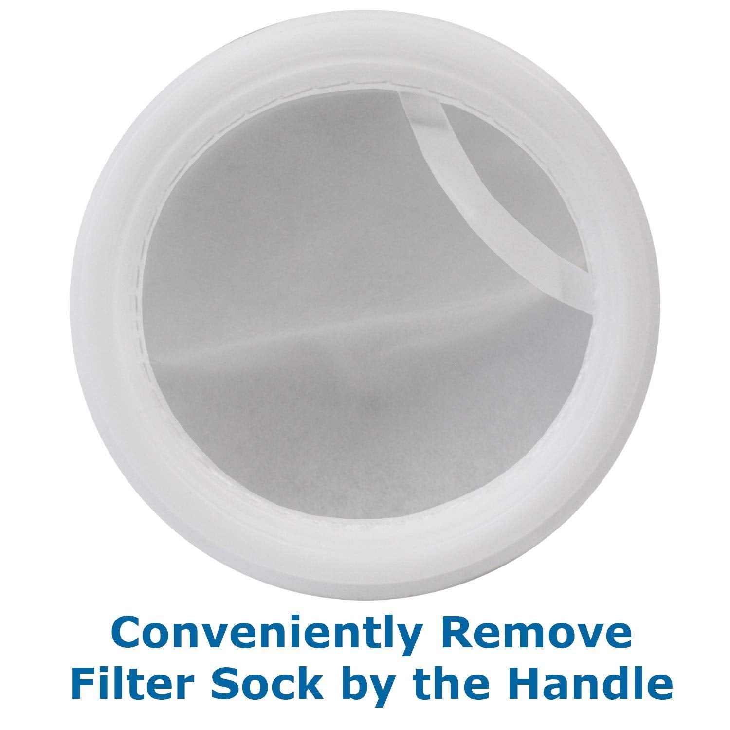 Blue Donuts Filter Sock 200 Micron, 4 Inch Ring By 8 Inch Long, Aquarium Filter Sock, Saltwater Filter Socks, Pack Of 8, White