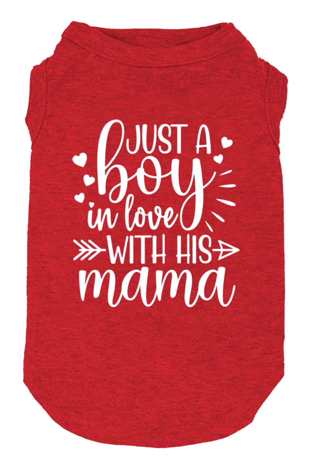 Dog Clothes Just A Boy In Love With Mama Shirts Pet Supplies Vest Small Medium Large Dog Apparel(Red01,Xl)