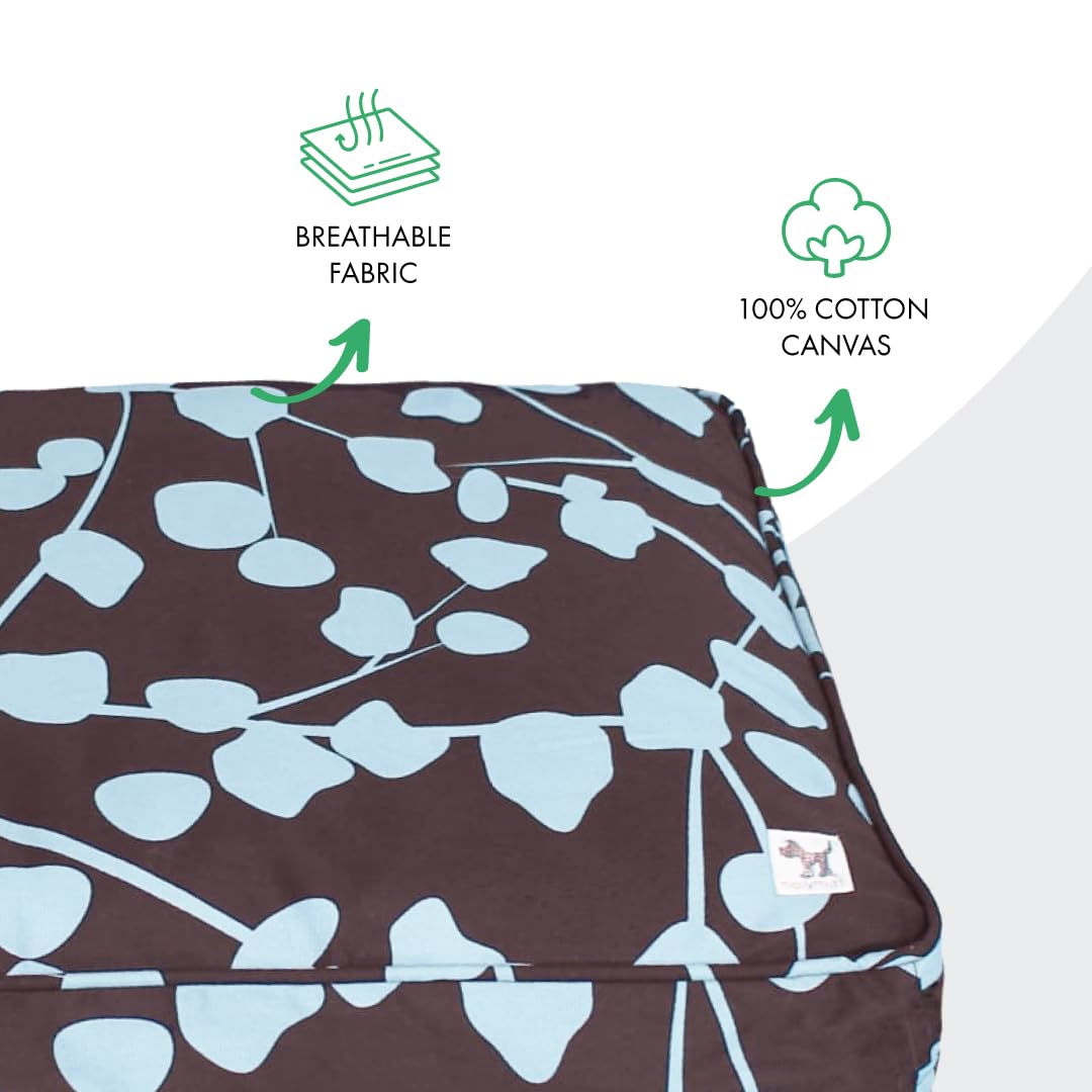 Molly Mutt Huge Dog Bed Cover - Your Hand In Mine Print - Measures 36   X45   X5 - 100% Cotton - Durable - Breathable - Sustaina