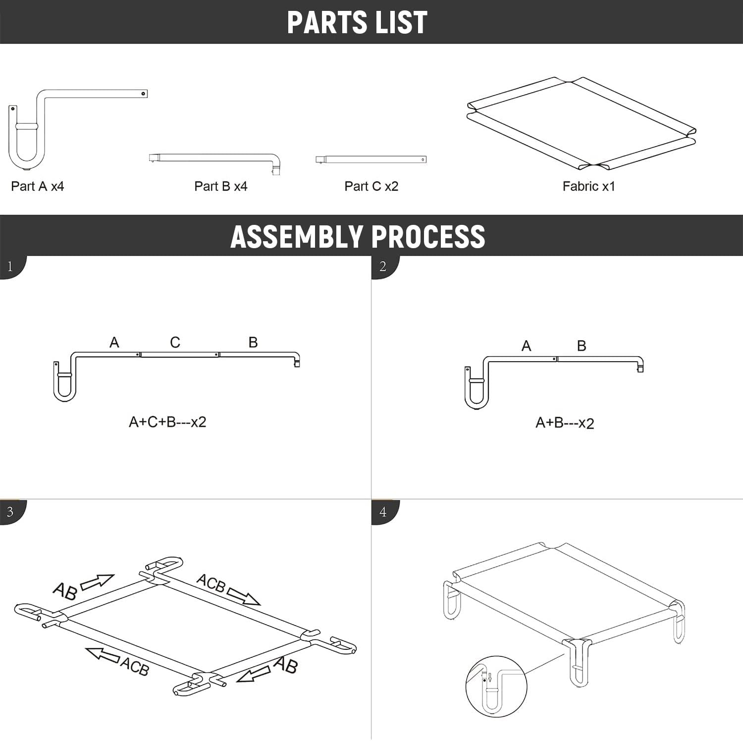 Pettycare Elevated Outdoor Dog Bed - Dog Cots Beds For Medium Dogs, Waterproof Raised Dog Bed Easy To Assemble, Cooling Elevated Dog Bed With Teslin Mesh, Durable, Non Slip, Up To 40 Lbs,Brown