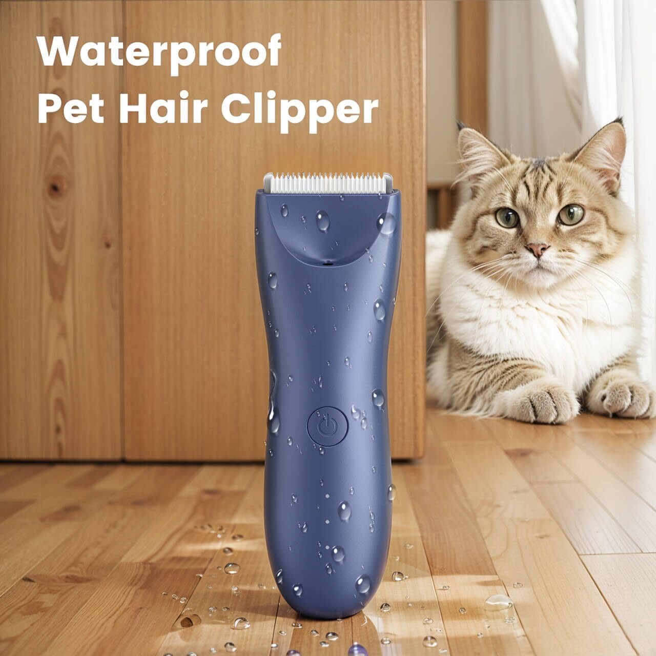 Lemulegu Quiet Dog Hair Clipper,Lightweight 6000Rpm Powerful Quick Charged Hair Remover Waterproof Paw Hair Trimmer Kits For Dog