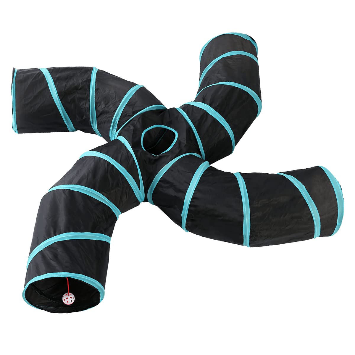 Cat Tunnels, Pet Ferret Rabbit Bunny Tunnels Tubes Subway Habitats, S-Style, Diy Cat Peekaboo Maze House Tent Bed, Kitten Intera