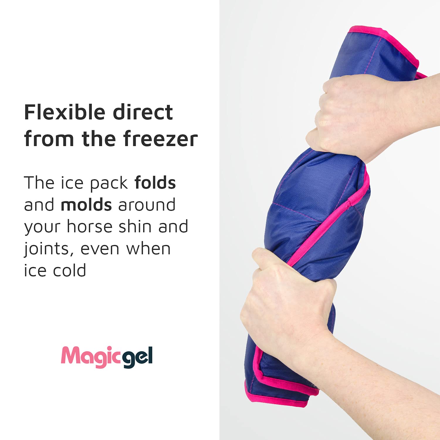 Magic Gel Horse Ice Pack With Carry Case - Single Ice Boots | Cooling Horse Leg Wraps For Hock, Ankle, Knee, Legs, Boots, And Hooves | Horse Tack & Horse Supplies & Ideal Gift For Horse Lovers Women