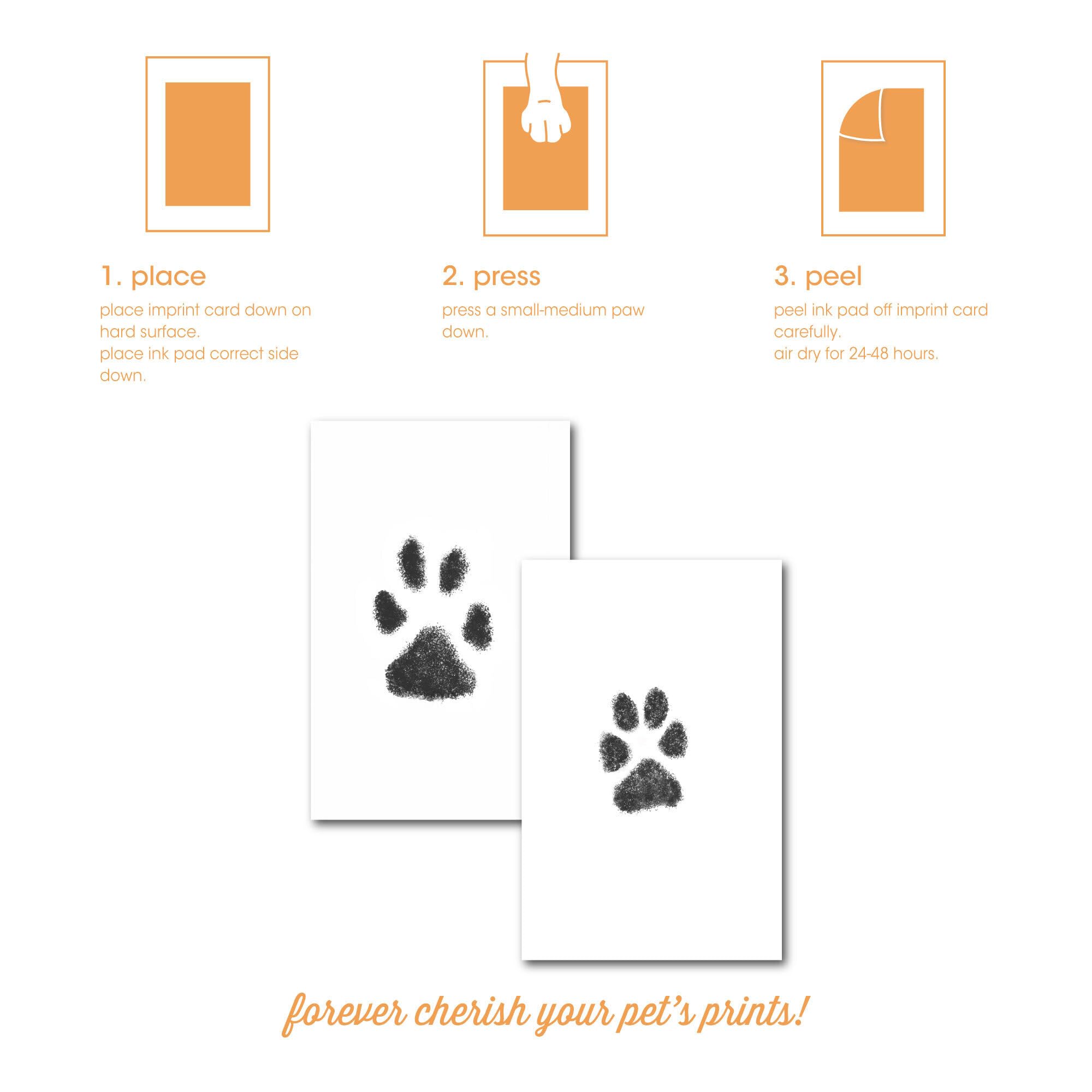 Pearhead 2-Pack Paw Print Clean-Touch Ink Pad, Cat Or Dog Pet Keepsake, Inkless Pawprint Impression Making Kit, Multi-Pack