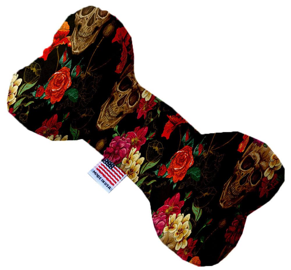Pet and Dog Plush Heart or Bone Toy, &quot;Skulls Group&quot; (Available in different sizes, and 12 different pattern options!) Tropical Skulls 8&quot; Plush Bone