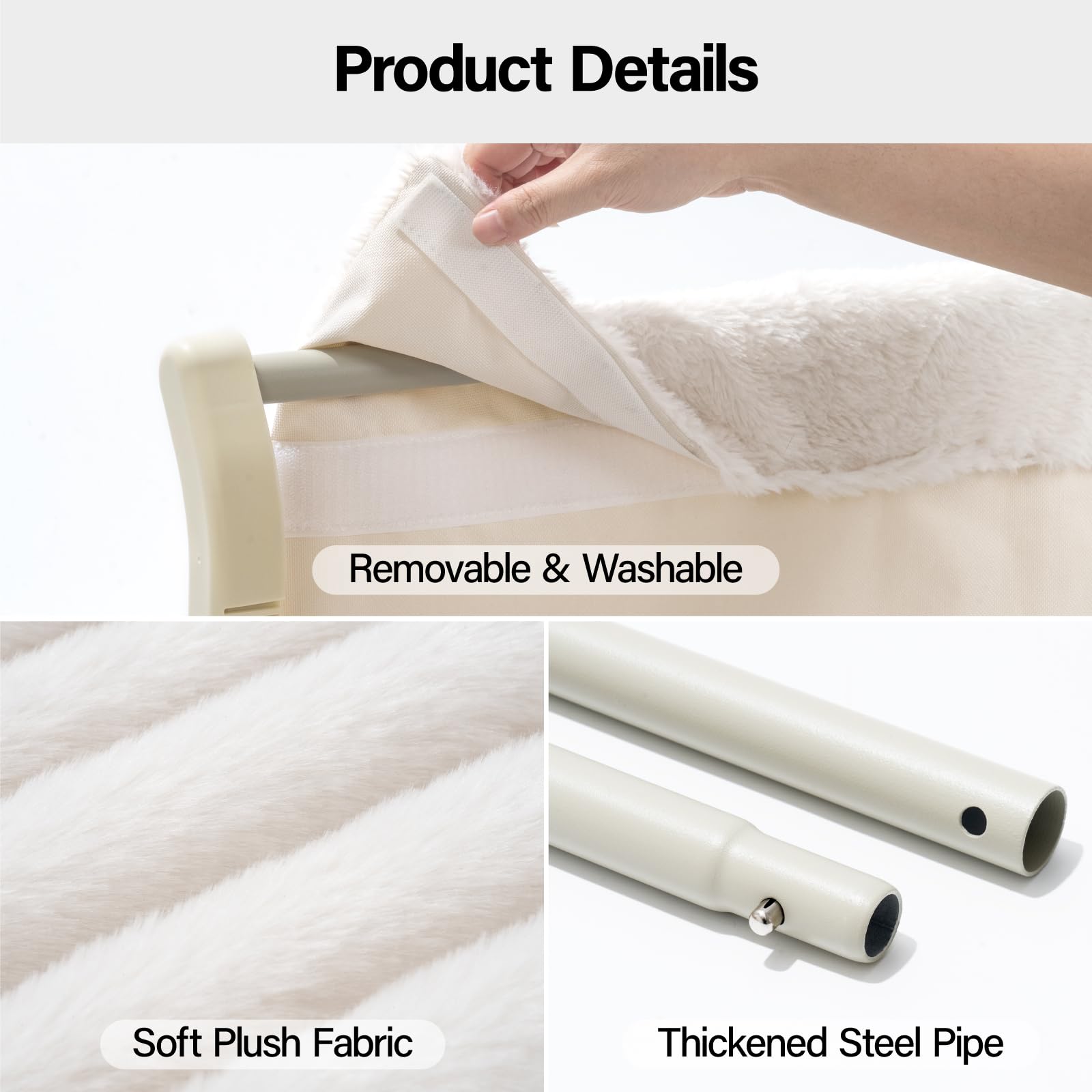 Mewoofun Window Sill Perch For Indoor Cats, One-Step Sliding Clamping Slot Adjustment Cat Hammock With Removable Covers, Bed For