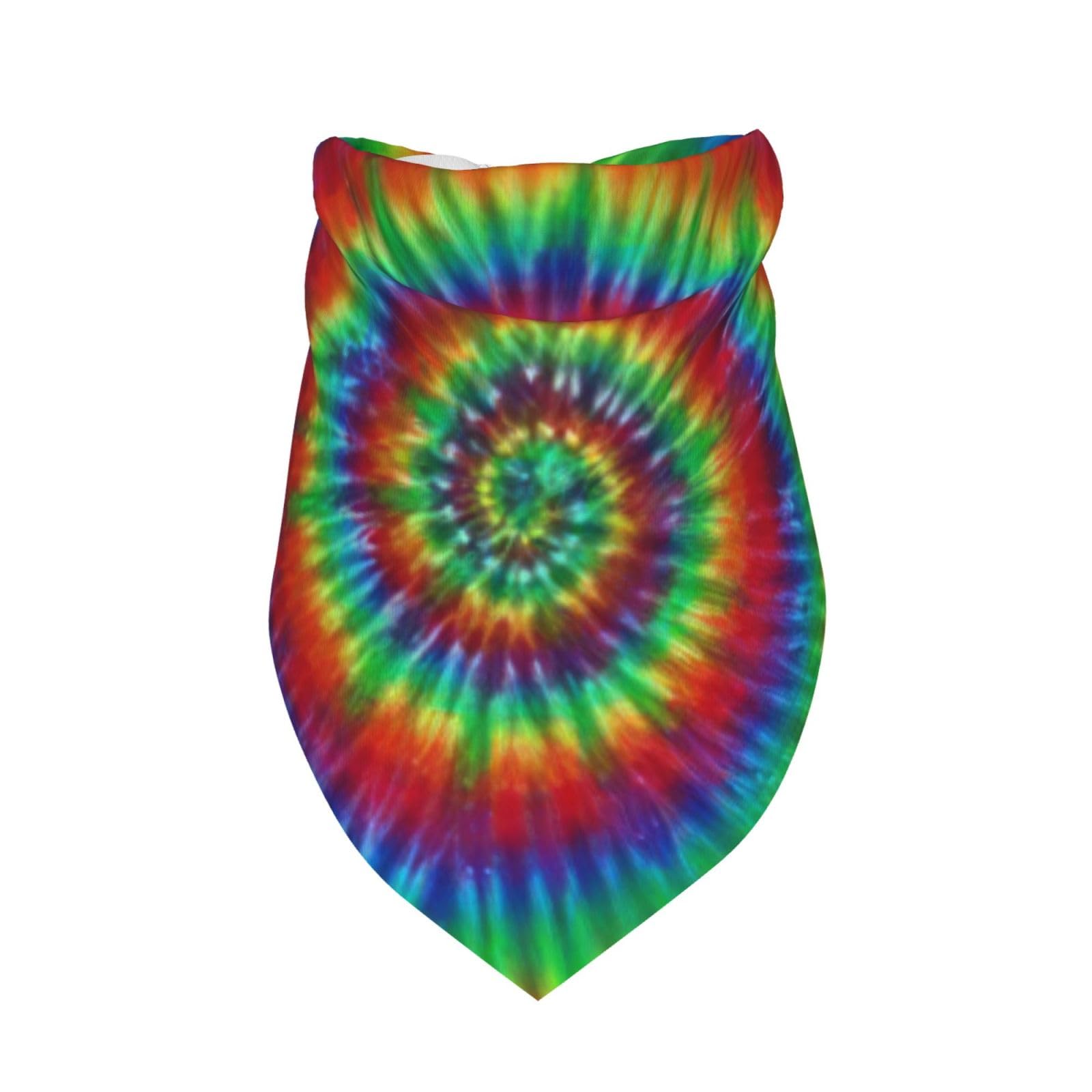 Green Rainbow Yellow Blue Rose Red Tie Dye Dog Bandana Scarf Triangle Bibs Pet Accessories Cat Kerchief