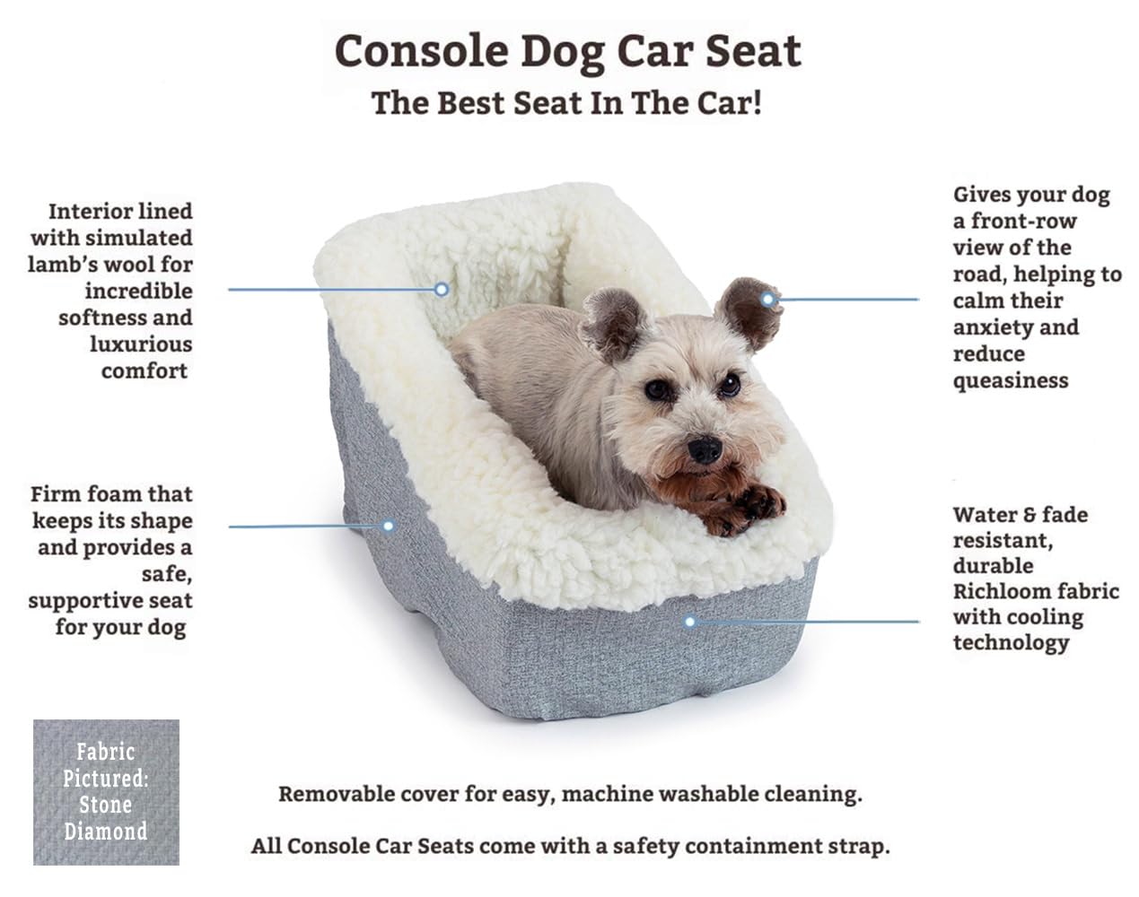 Snoozer Small Console Lookout Car Seat, Black