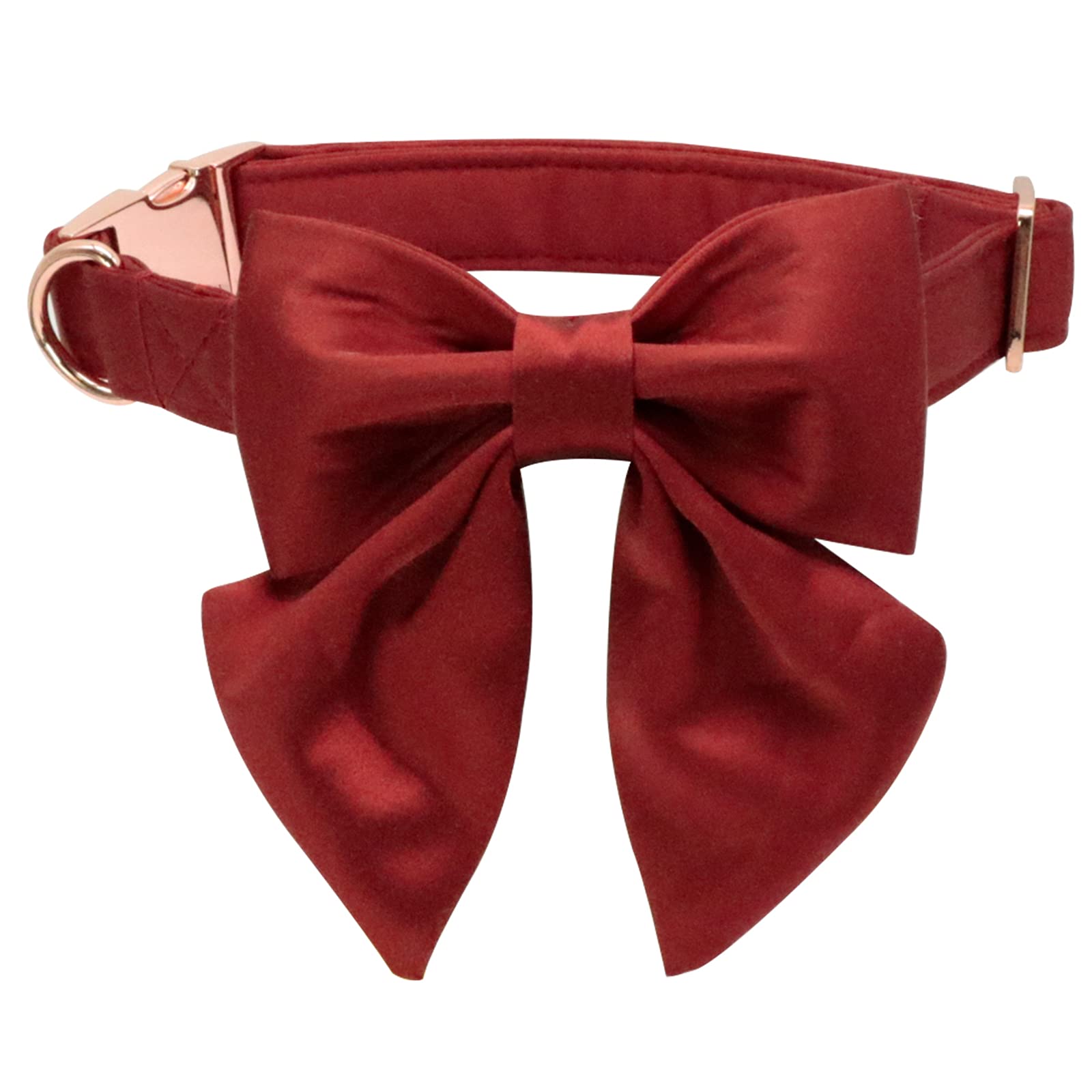 Lionet Paws Bowtie Dog Collar - Comfortable Silk Dog Collar With Detachable Bow Tie For Xlarge Dogs, Neck 16-26 Inches