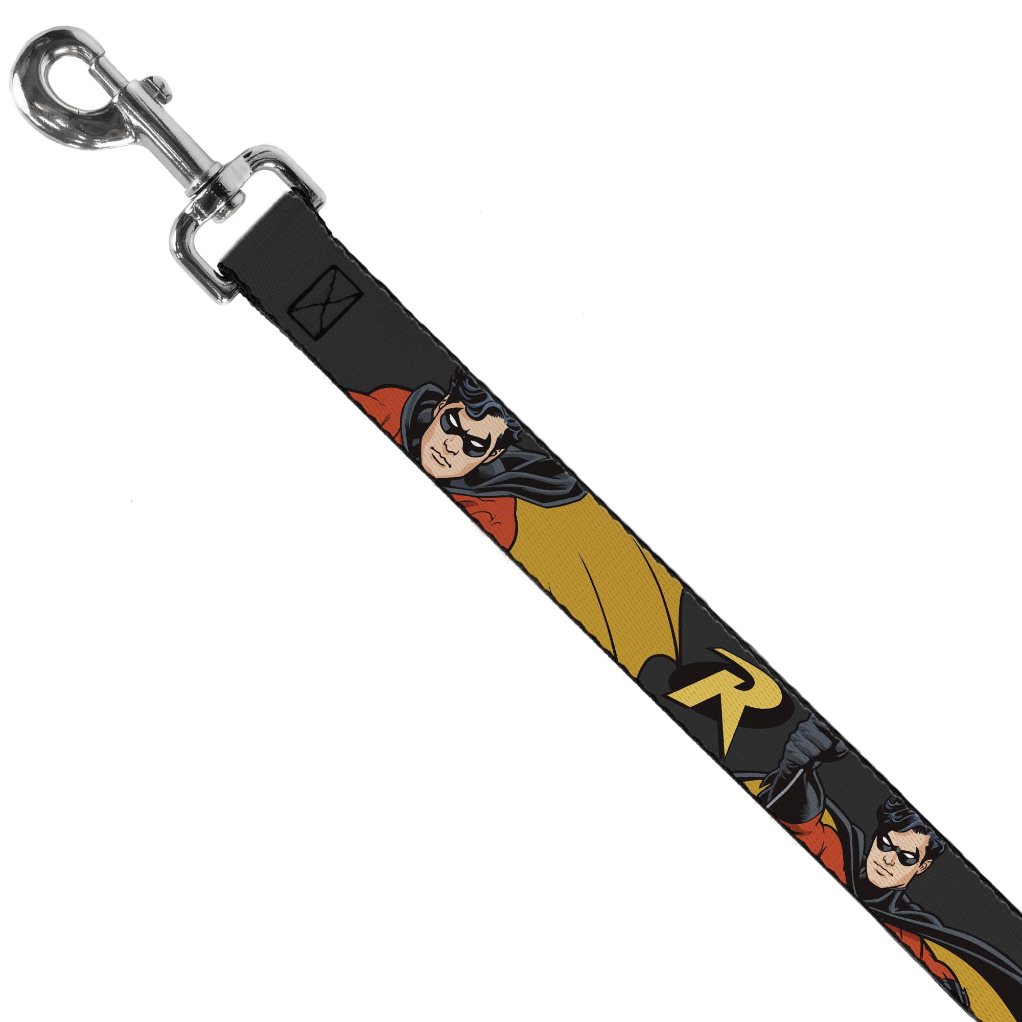 Dog Leash Robin Red Black Poses Gray 6 Feet Long 1.5 Inch Wide
