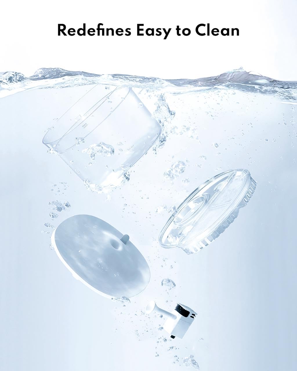 Homerunpet Silent Cat Water Fountain, 68 Oz/2L, Pet Fountain Wireless Pump, Dog Water Dispenser, Dual Mode, Quick Assembly & Eas