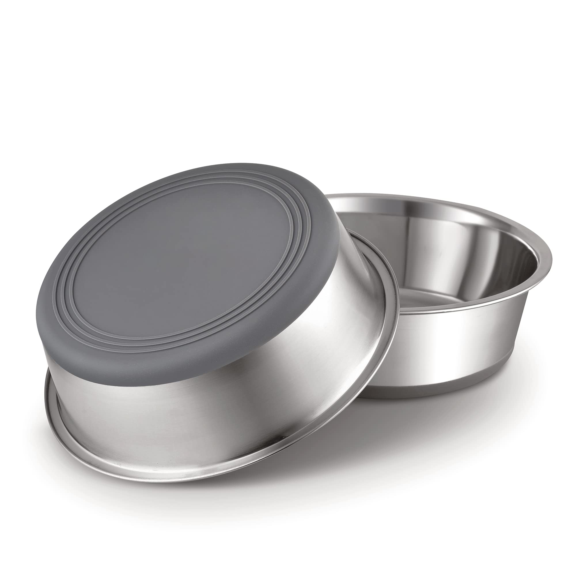 PEGGY11 Stainless Steel Dog Bowls - 7.6 Cup, 2 Pack