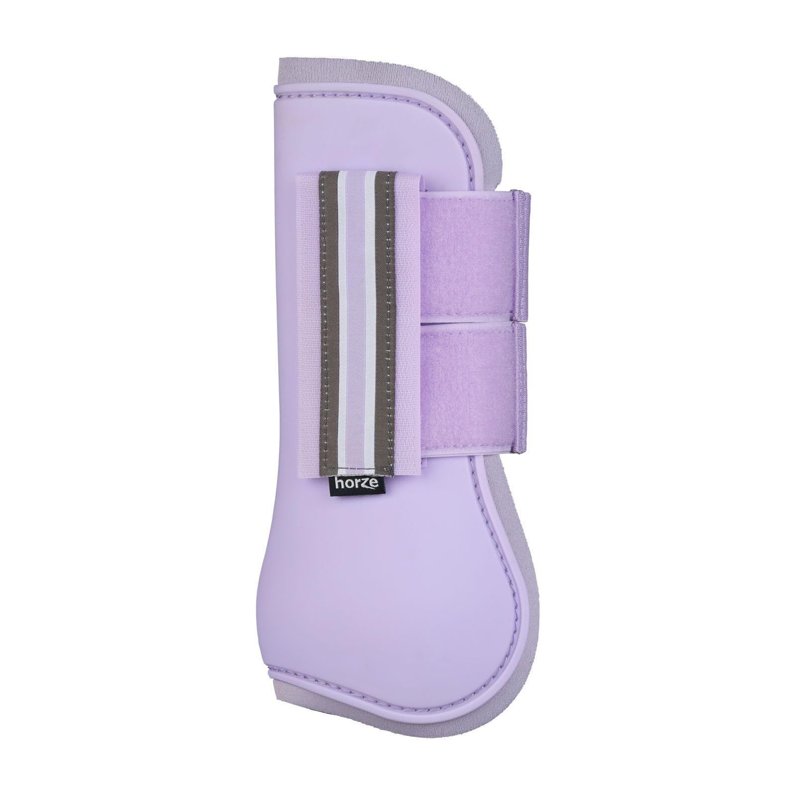 Horze Adepto Open Front Tendon Boots | Durable Shell With Neoprene Lining - Languid Lavender Purple - Warmblood
