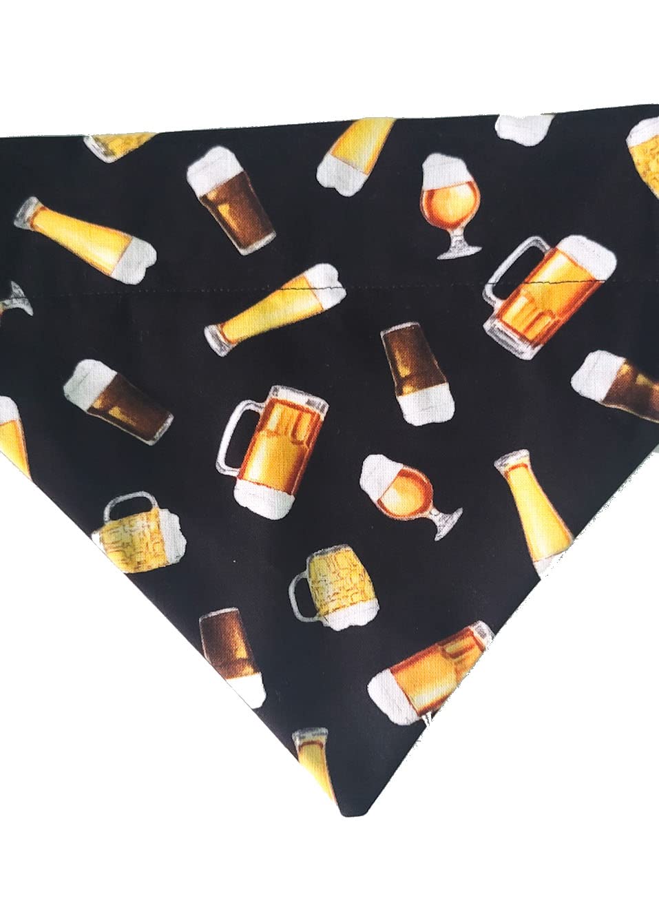 Beer Over The Collar Dog Bandana That Slips Onto Their Existing Collar Size (Small)