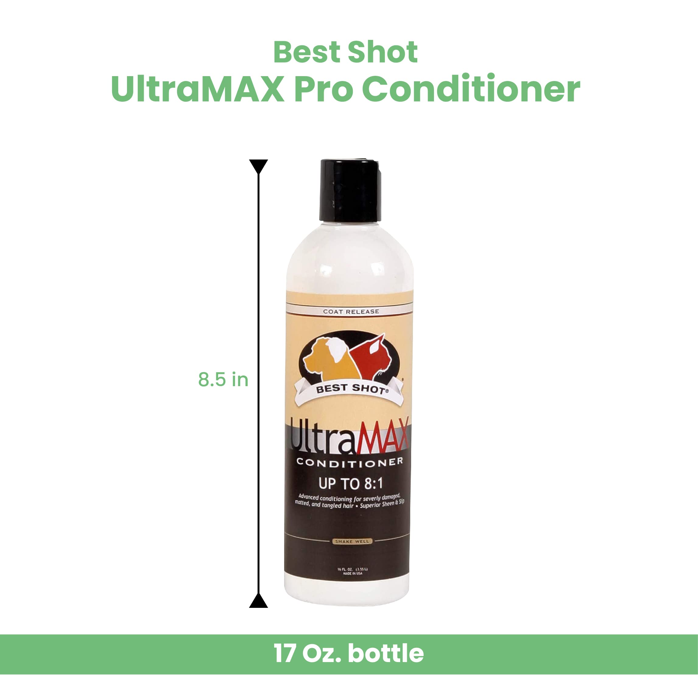 Best Shot Ultramax Pro Conditioner, Detangling, And Hydrating Conditioner, Coat Release Technology, Sweet Pea Essence, 17 Oz.