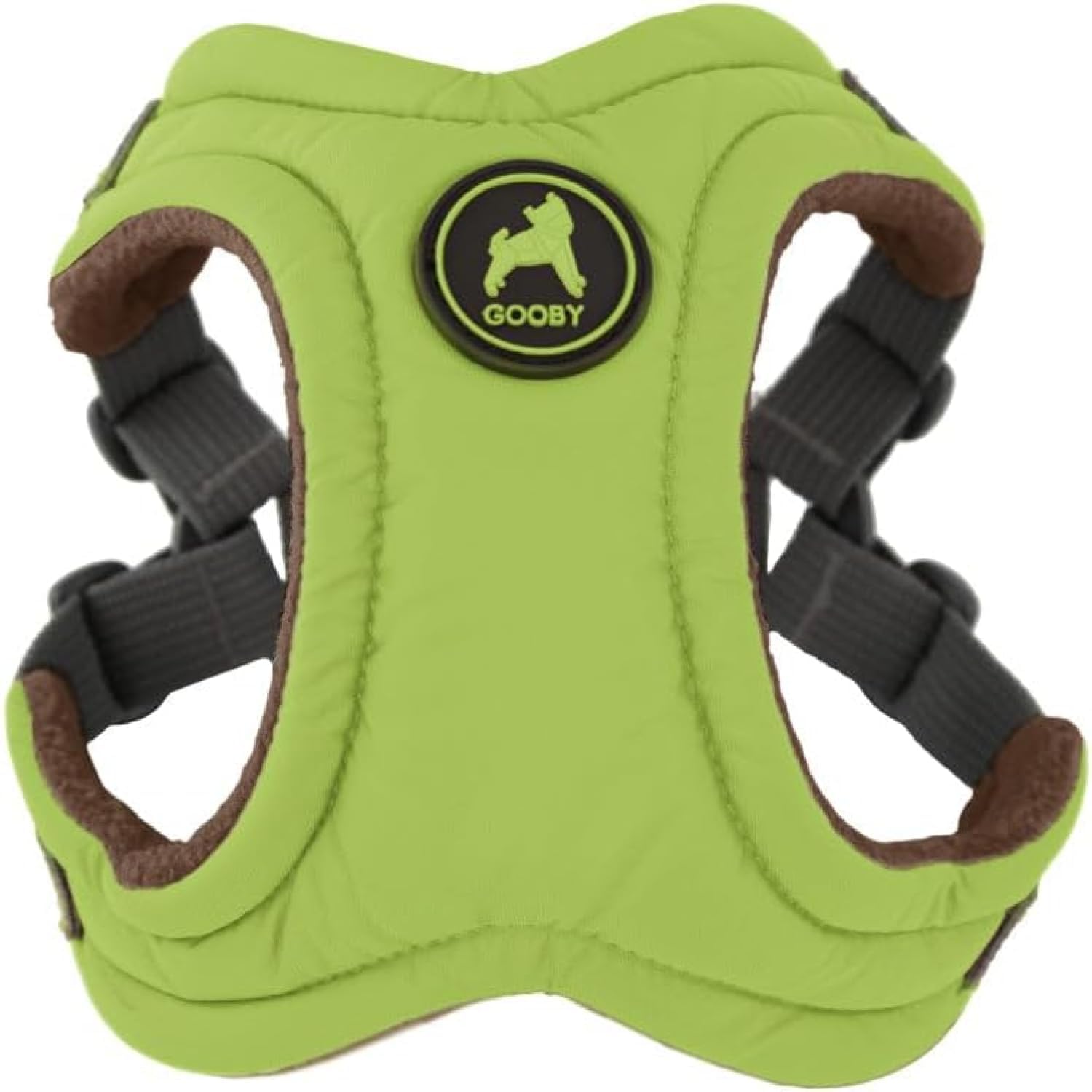 Gooby Escape Free Memory Foam Harness - Green, Small - No Pull Step-In Small Dog Harness With Four Point Adjustment - Perfect On