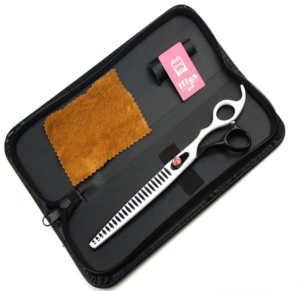 Lilys Pet High-End Series 8-Inch Japanese 440C Pet Dog Chunker Shears,Fishbone-Shaped Big Tooth Professional Pet Grooming Chunke