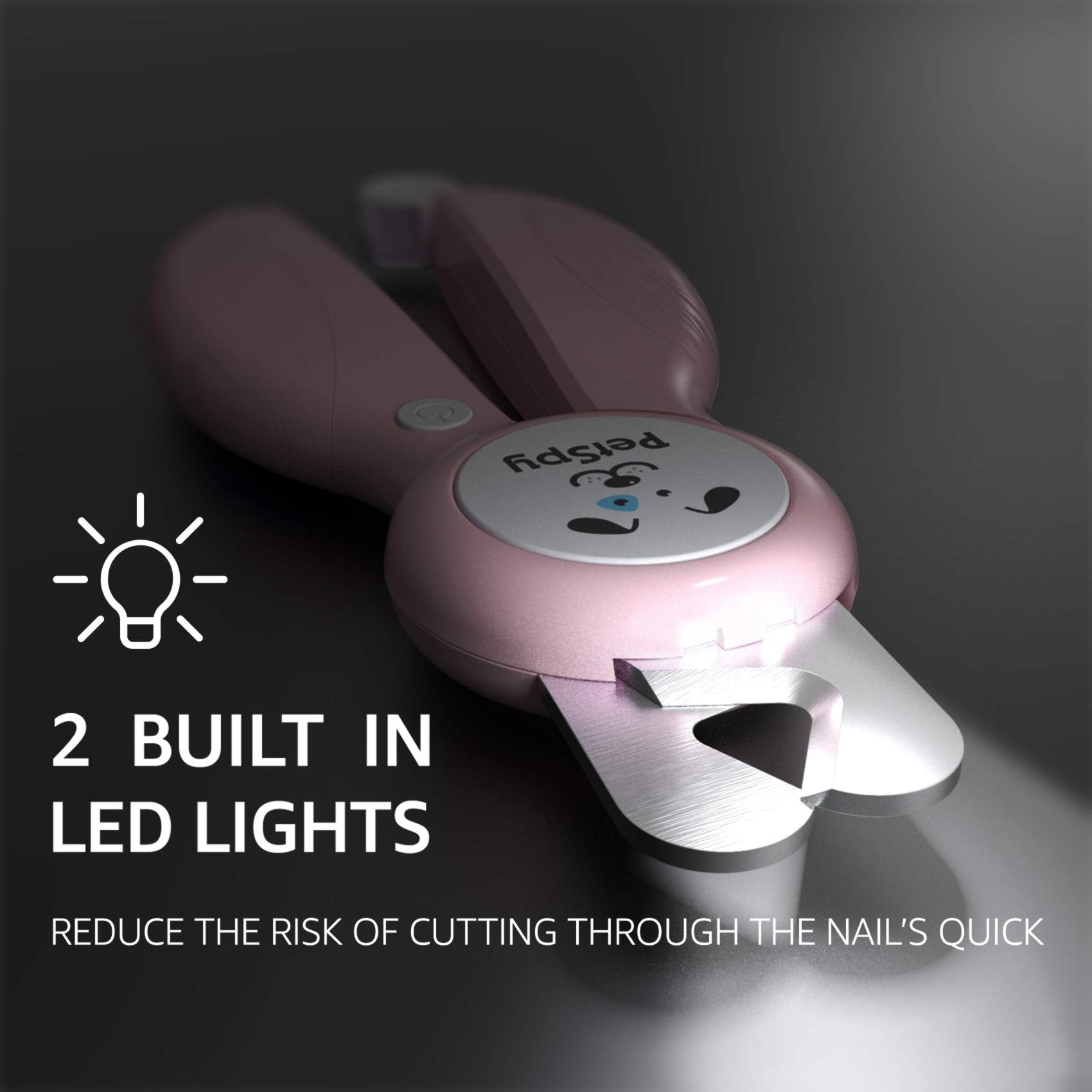Newest Dog Nail Clippers With Led Guide Light, Professional Claw Care Pet Nail Clipper & Trimmer With Nail File, Razor Sharp Bla