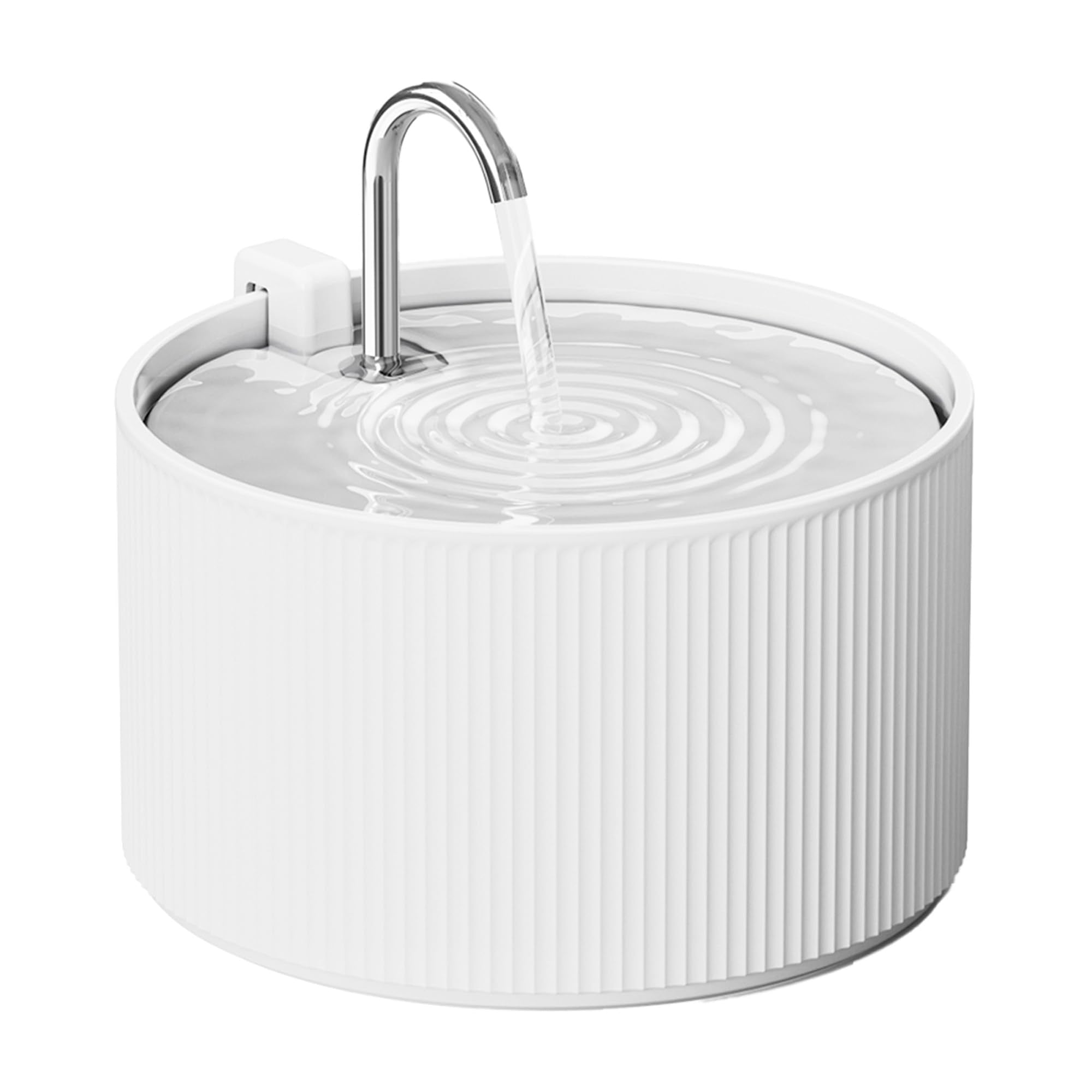 PawsPik Ceramic Serenity Pet Water Fountain - Faucet-Style Spout, Quiet Motor, 5-Layer Filter - BPA-Free Ceramic Bowl for Dogs &