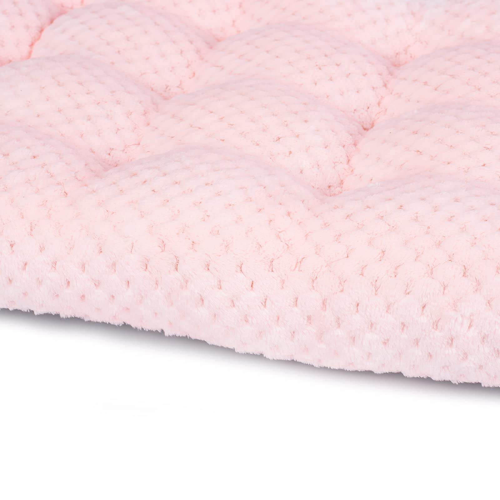 Wonder Miracle Fuzzy Deluxe Pet Beds, Super Plush Dog Or Cat Beds Ideal For Dog Crates, Machine Wash & Dryer Friendly (22' X 30', M-Baby Pink)