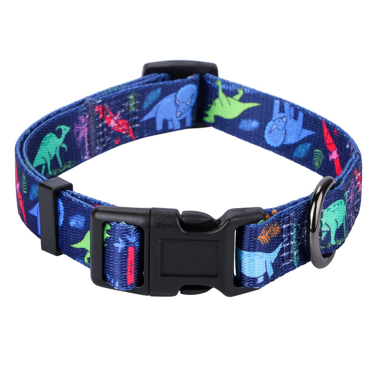 Rhea Rose Dog Collar Special Design Personalized Cute Girl Boy Soft Collars With Sunflower, Camo, American Flag, Plaid (M(Neck 1