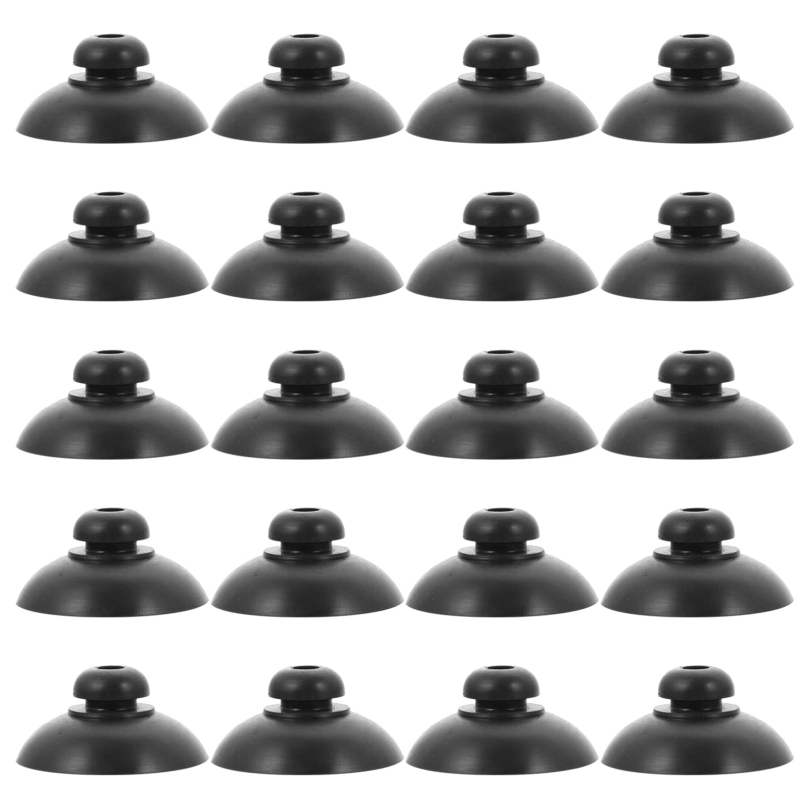 Luozzy 20Pcs Aquarium Suction Cup Clips 25Mm Black Sucker Clip Holder Clamp Fish Tank Accessories Filter Air For Fish Tank Aeration Setup, Black