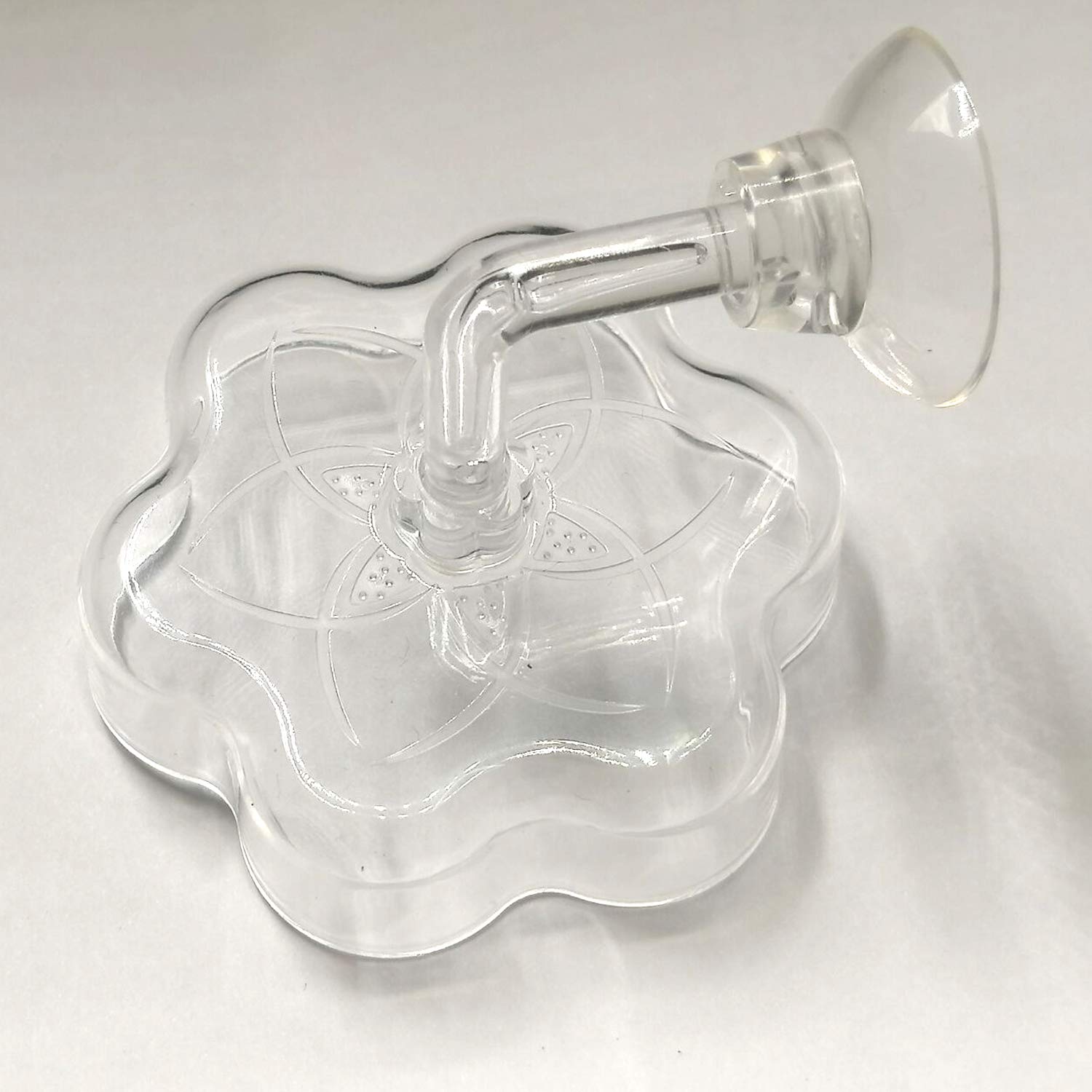 Jzmyxa Aquarium Shrimp/Small Fish Feeding Dish Feeder Dish, Acrylic Material, Mini Size (Magnolia Shaped)