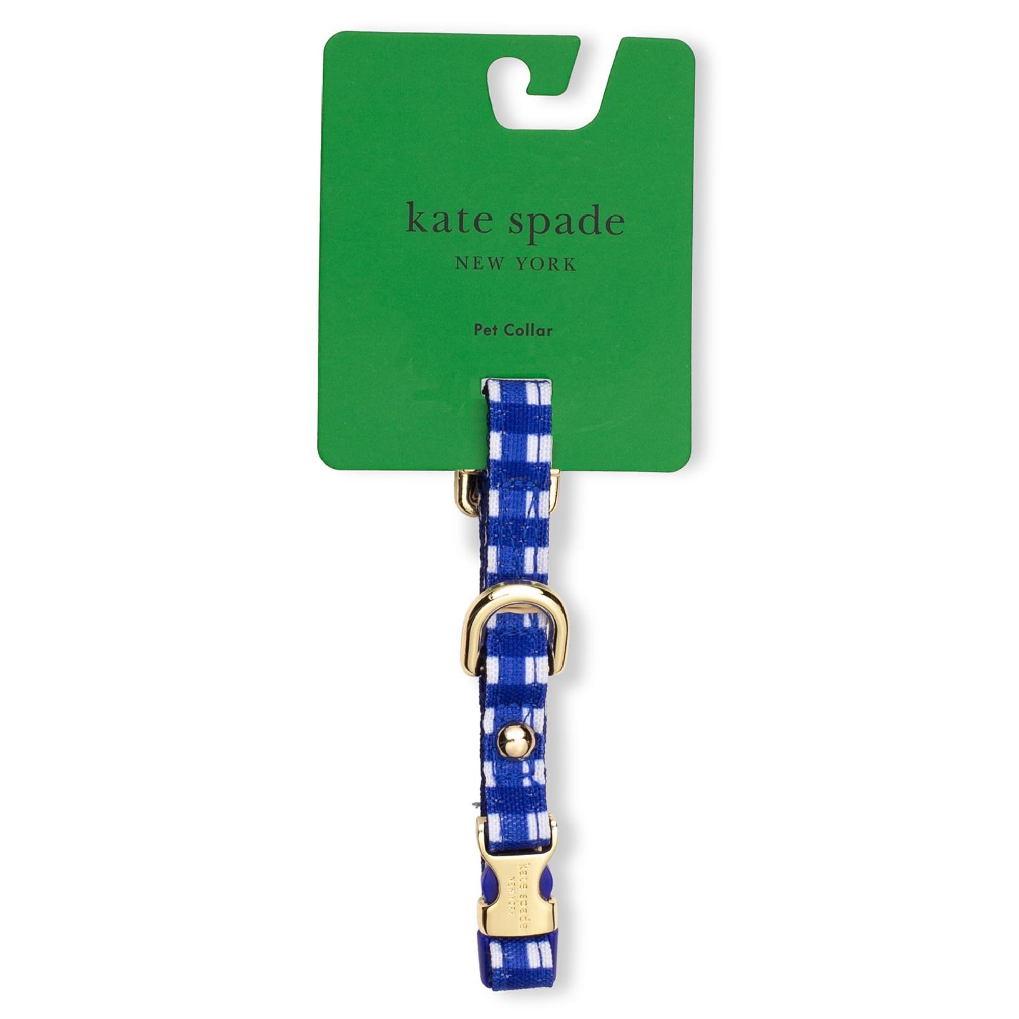 Kate Spade New York Cute Dog Collar With Gold Metal Buckle, 8'' To 10.5'' Adjustable Collar For Female Or Male Extra Small Dogs