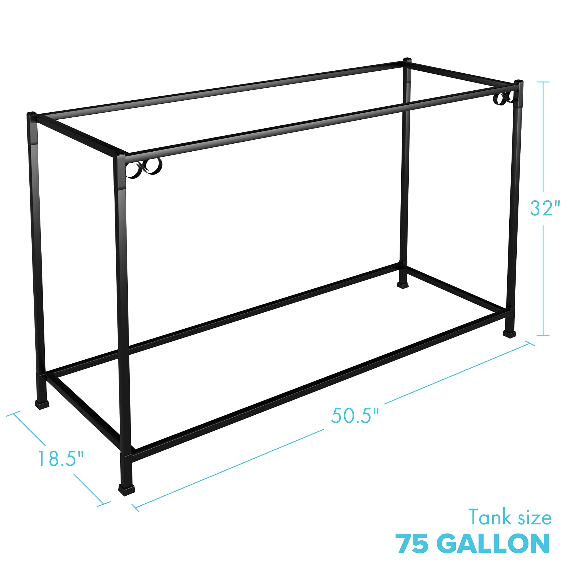 Titaneze 75 Gallon Double Aquarium Stand (2 Stands In 1), Fish Tank Stand, Bird Cage Stand, 50.5' W X 32' H X 18.5' D