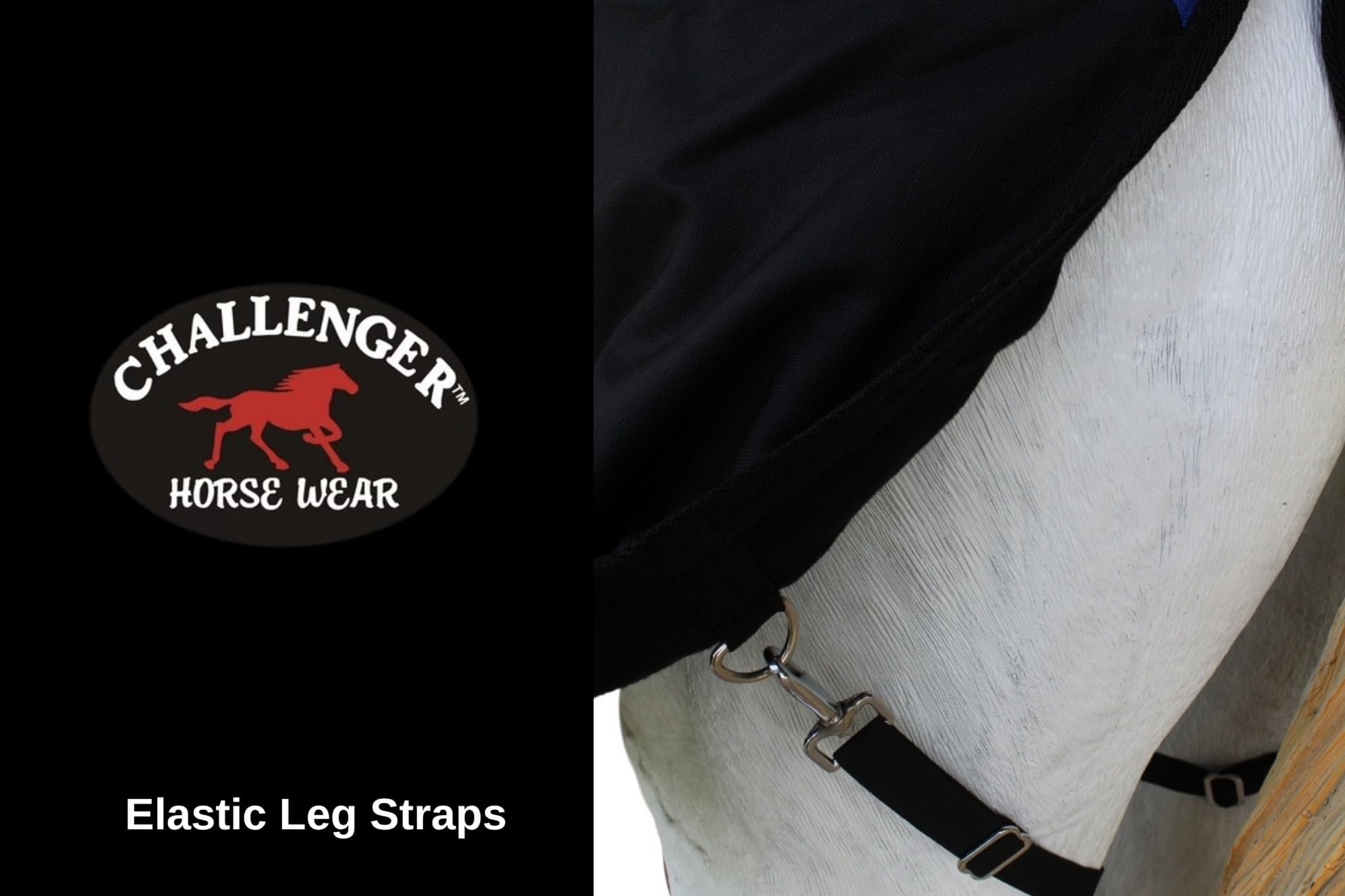 Challenger 64' 1200D Turnout Waterproof Fleece Lined Medium Winter Blanket Sheet 385Lg