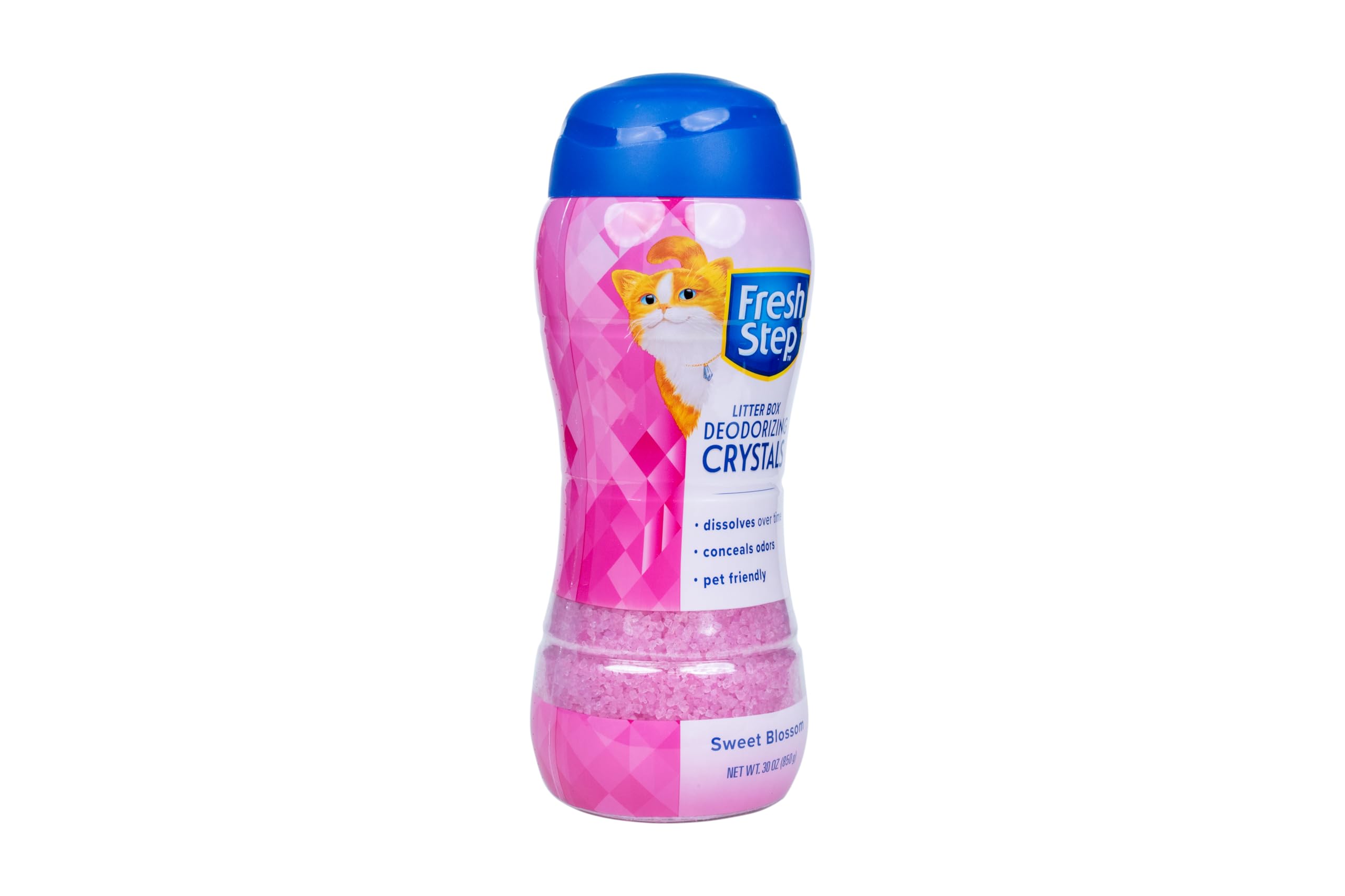 Fresh Step Litter Box Deodorizing Crystals, Sweet Blossom Scent - Conceals Cat Odors - Floral Scented and Touch Activated Litter