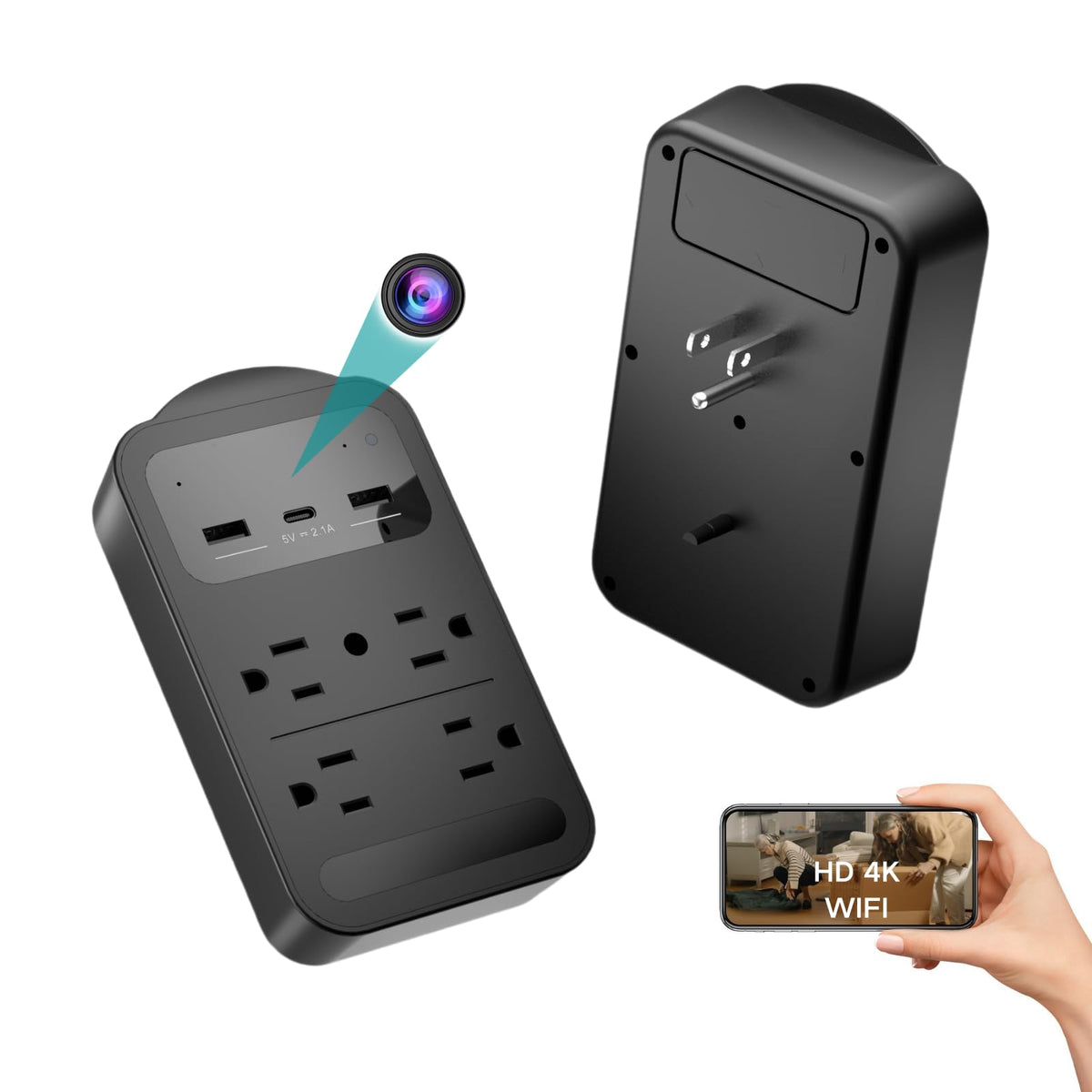 Camduck Wifi Camera 4K,Security Camera With Night Vision For Baby/Elder/Dog/Pet,Indoor Home Camera With Phone App,24/7 Sd Card S