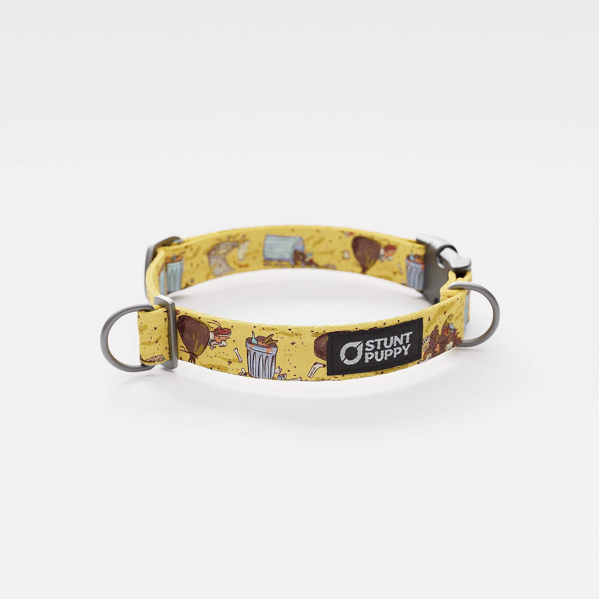 Stunt Puppy, Jill Kittock Artist Series Everyday Collar, Garbage, Small