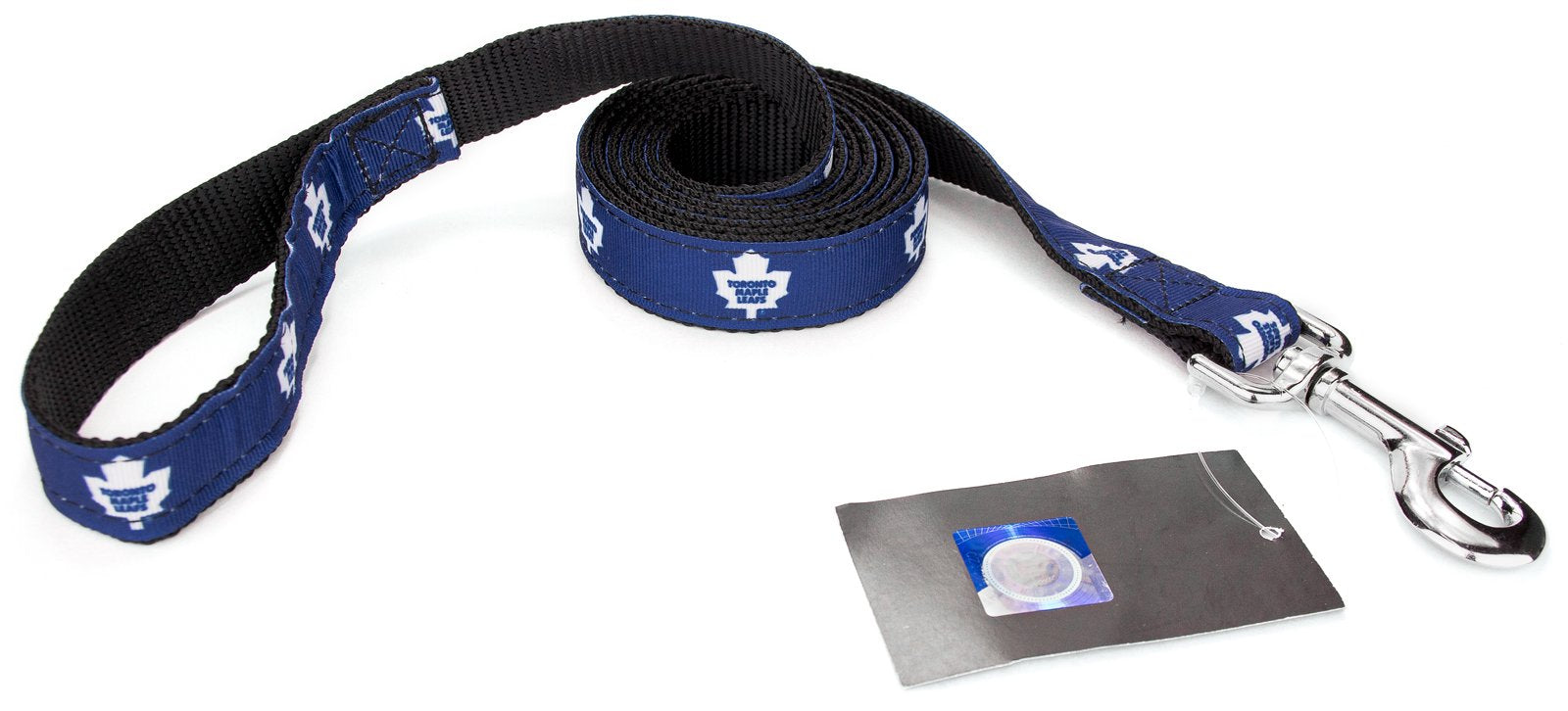 All Star Dogs 1 Inch Toronto Maple Leafs Ribbon Dog Leash - 6 Foot