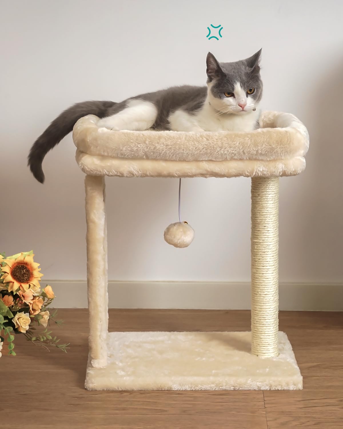 Syandlvy Small Cat Tree For Indoor Cats, Scratching Board With Perch, Scratching Post For Small Cats, Kittens Scratcher With 2 D
