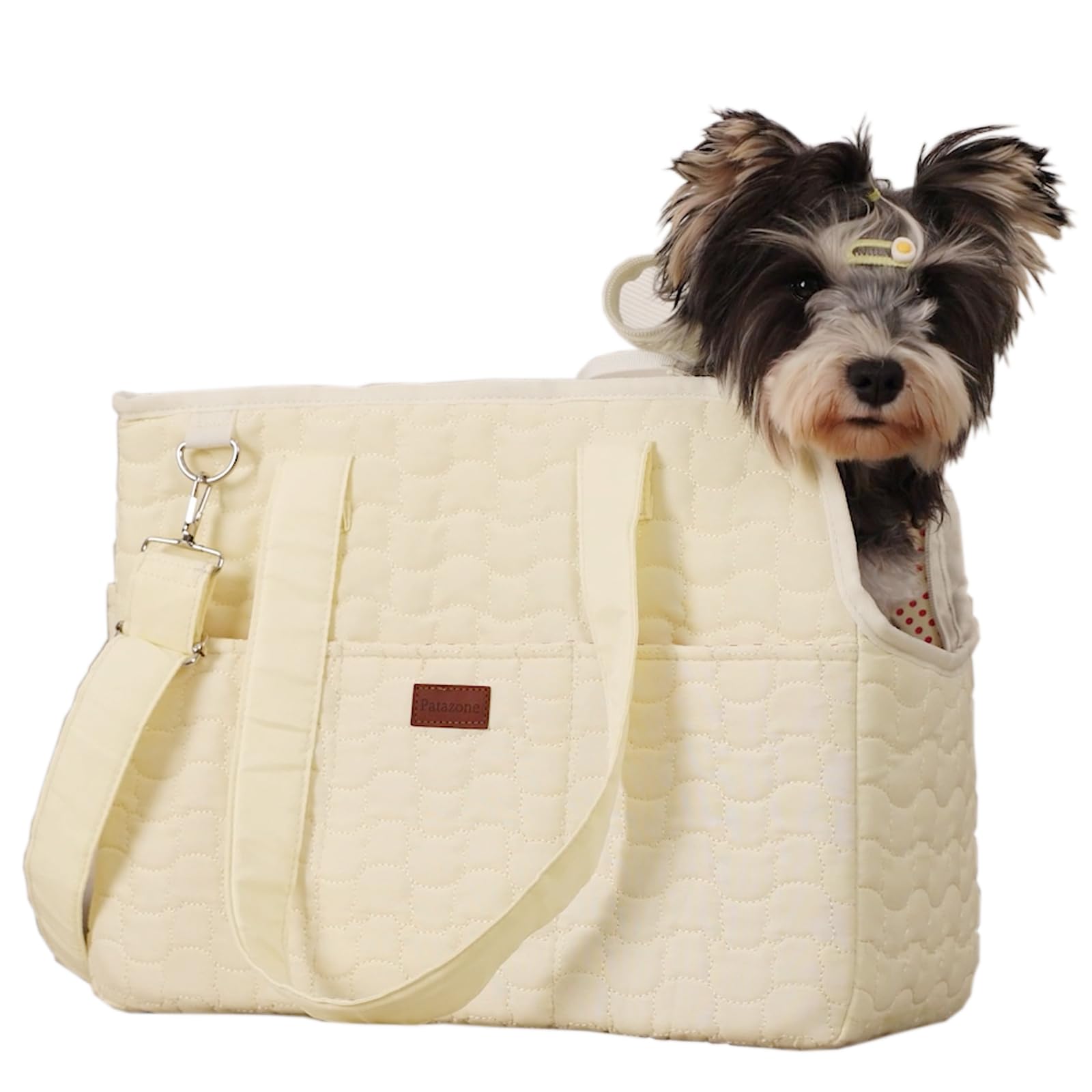 Patazone Small Dog Bag Puppy Purse Carrier for Small Dogs Adult Cat Carriers Large Cat,with Multiple Pockets,Breathable Mesh,Tra