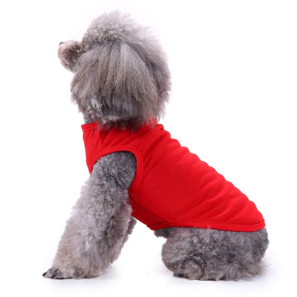 Dog Shirts Clothes, Chol&Vivi Dog Clothes Plain Dog T Shirt Vest, 2Pcs Blank Dog Shirts Clothes Fit For Extra Small Medium Large